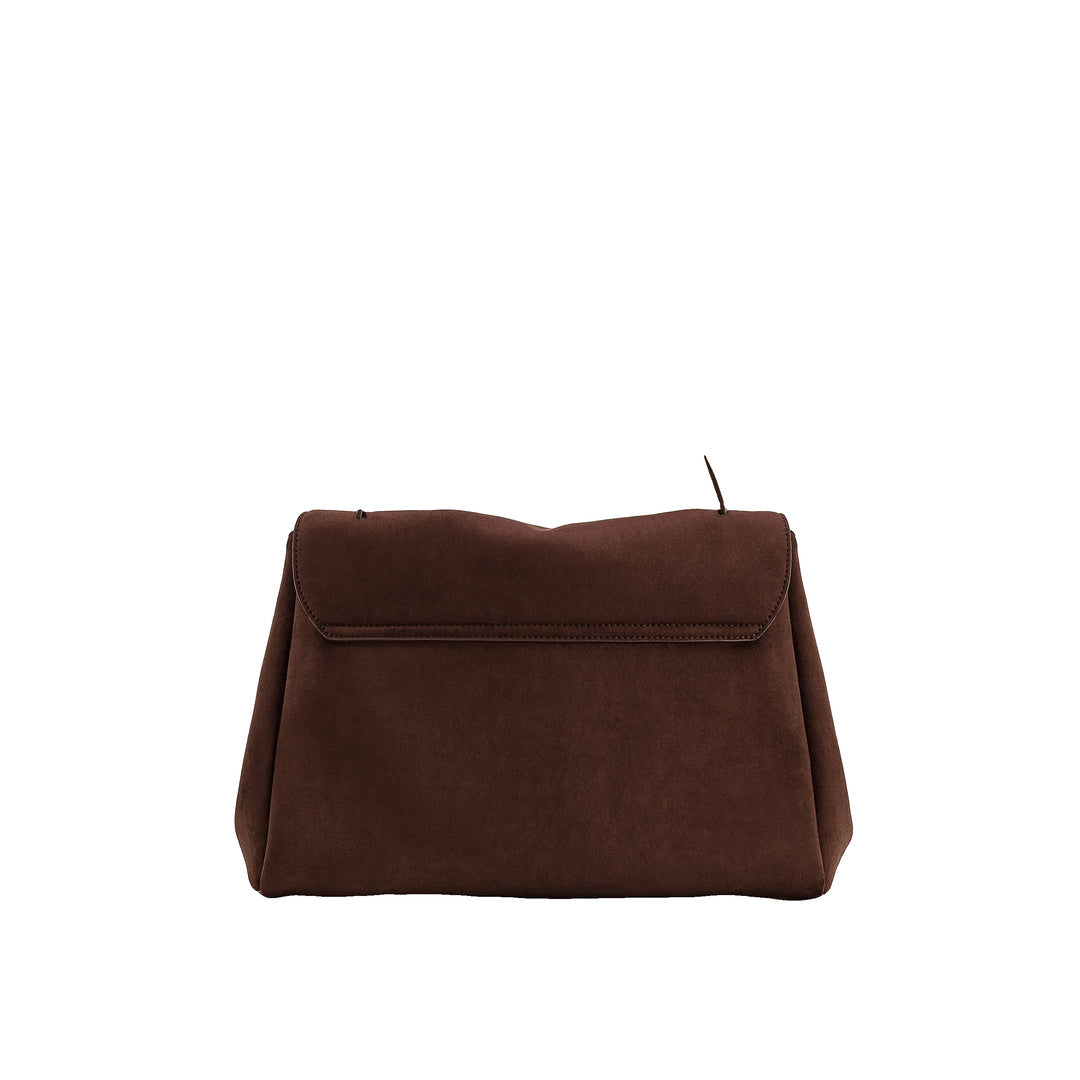 JW PEI Hilary Faux Suede Shoulder Bag - Dark Brown