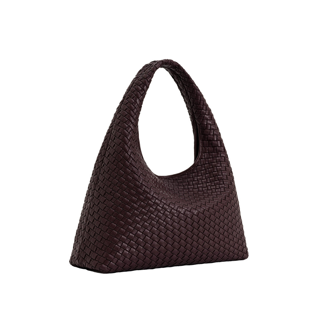 JW PEI Laura Woven Shoulder Bag - Deep Burgundy