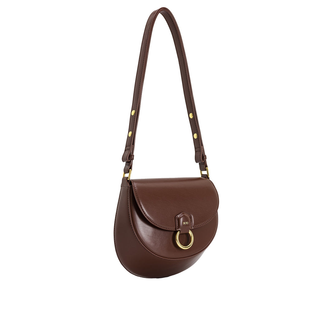 JW PEI Diana Ring Flap Saddle Bag - Brown