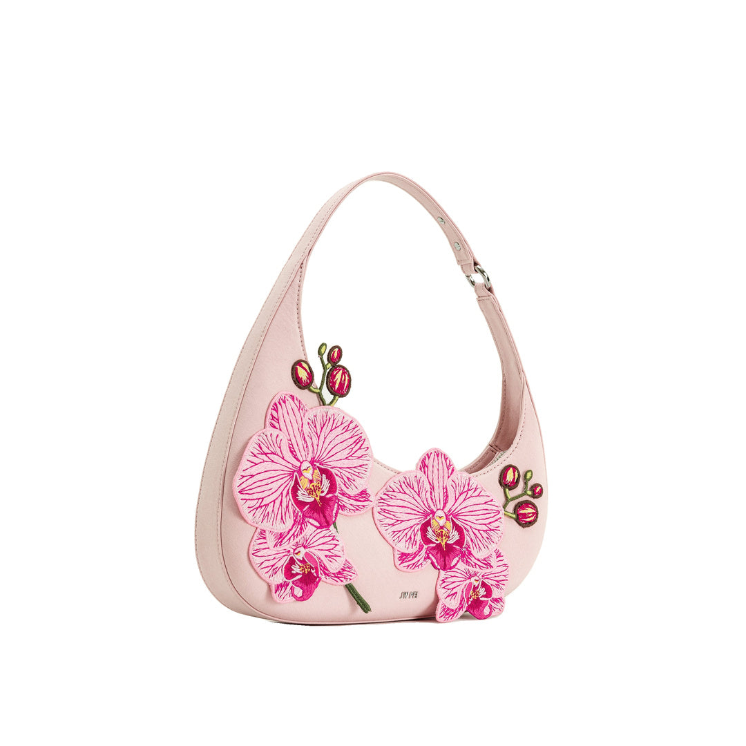 JW PEI Harlee Orchid Embroidered Shoulder Bag - Pink
