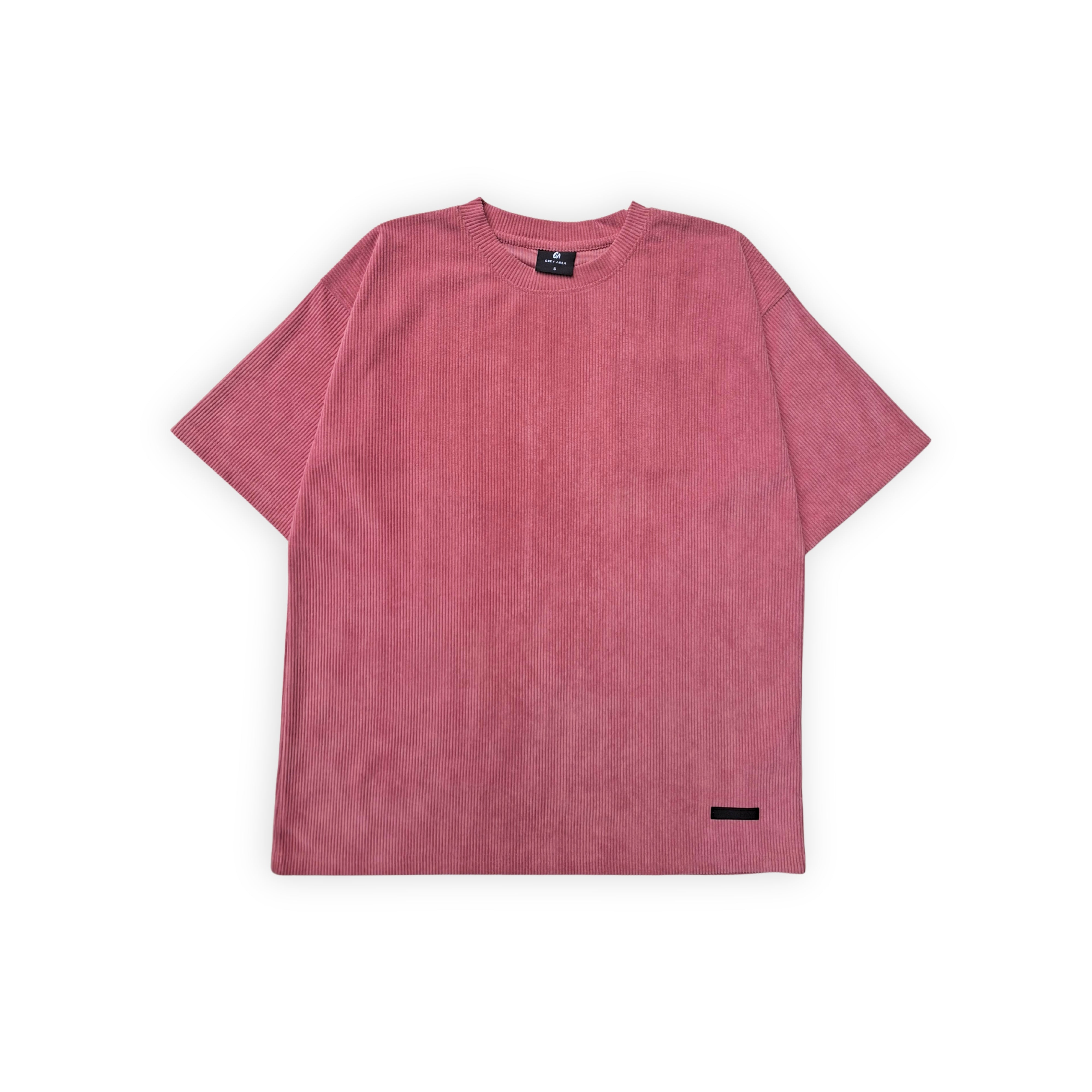DARK PINK CORDUROY TSHIRT