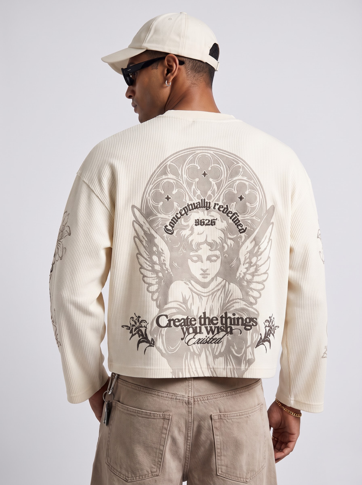 Godspeed Waffle tee - Antique white