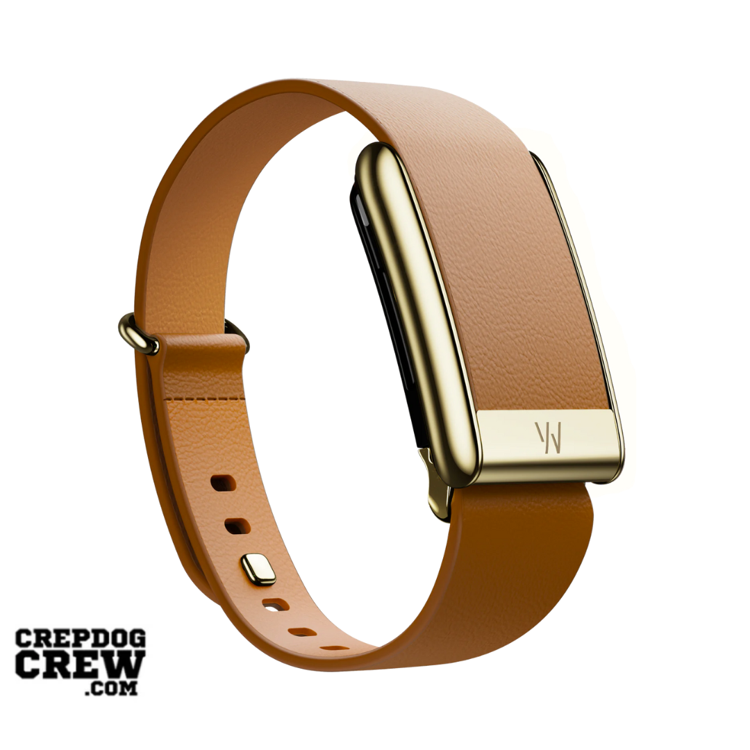 #ADDITIONAL BAND_LEATHERLUXE TAPERED CAMEL WITH GOLD