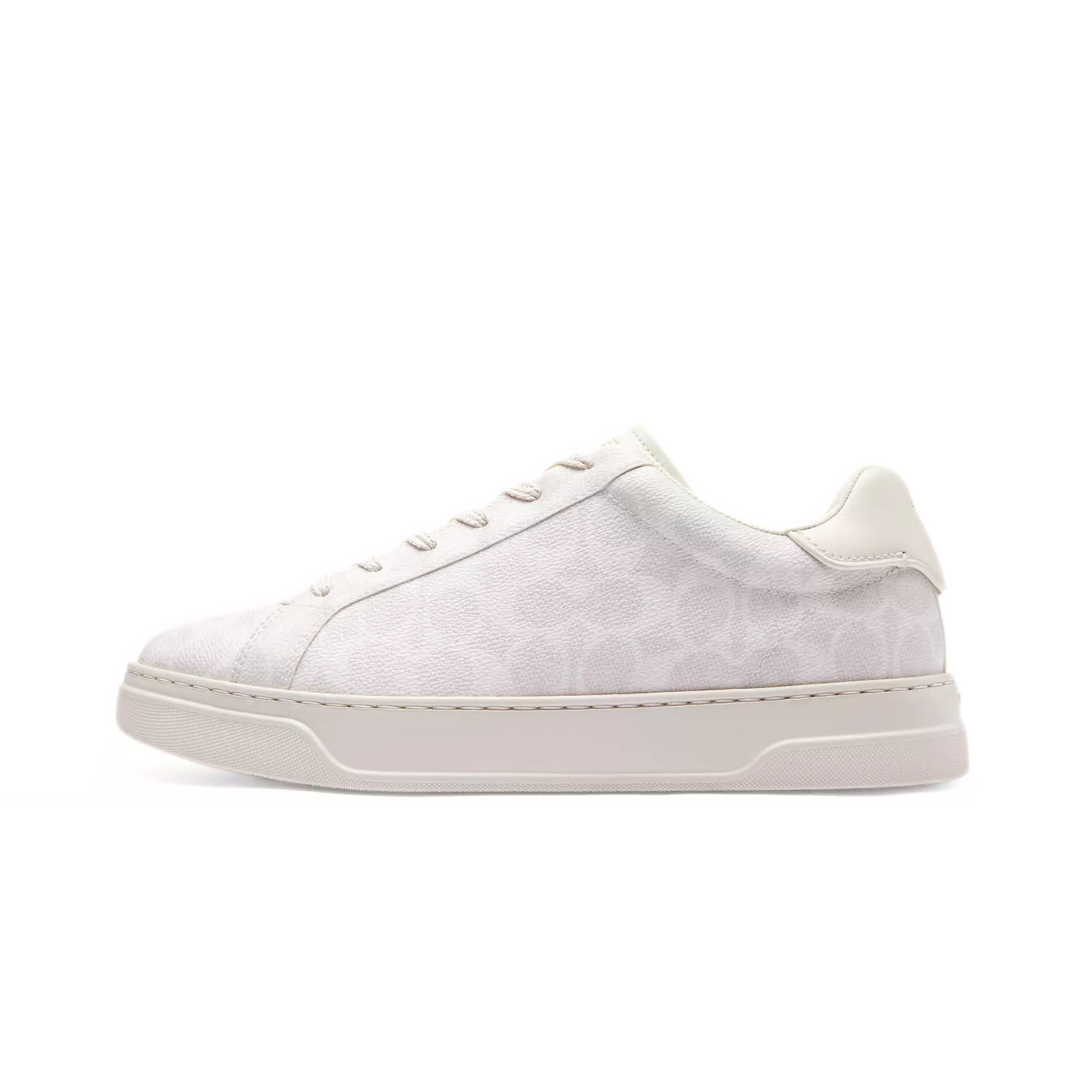 COACH High Line Sneaker In Signature Canvas Off White