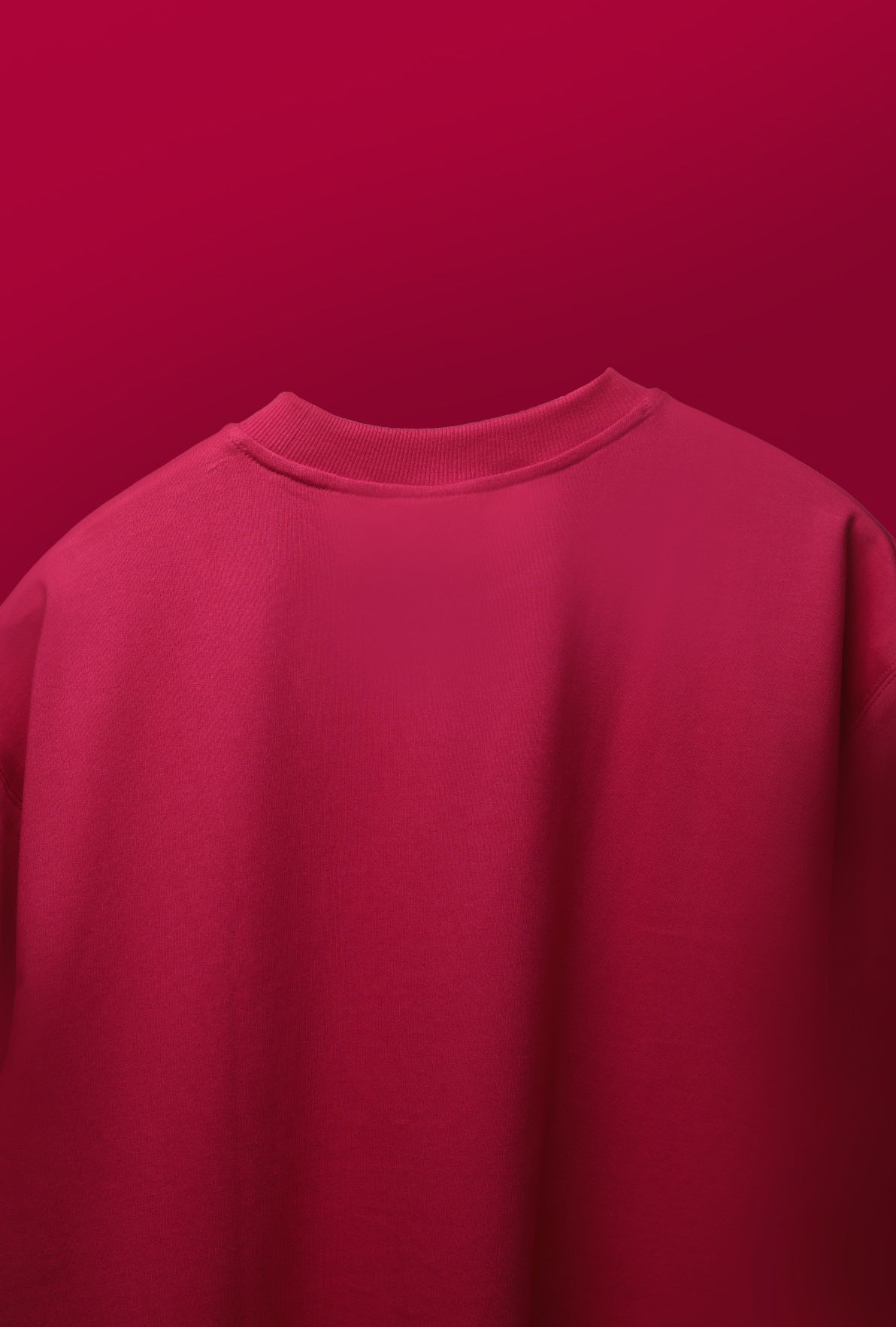 Red sweatshirt on a matching red background - Crepdog Crew