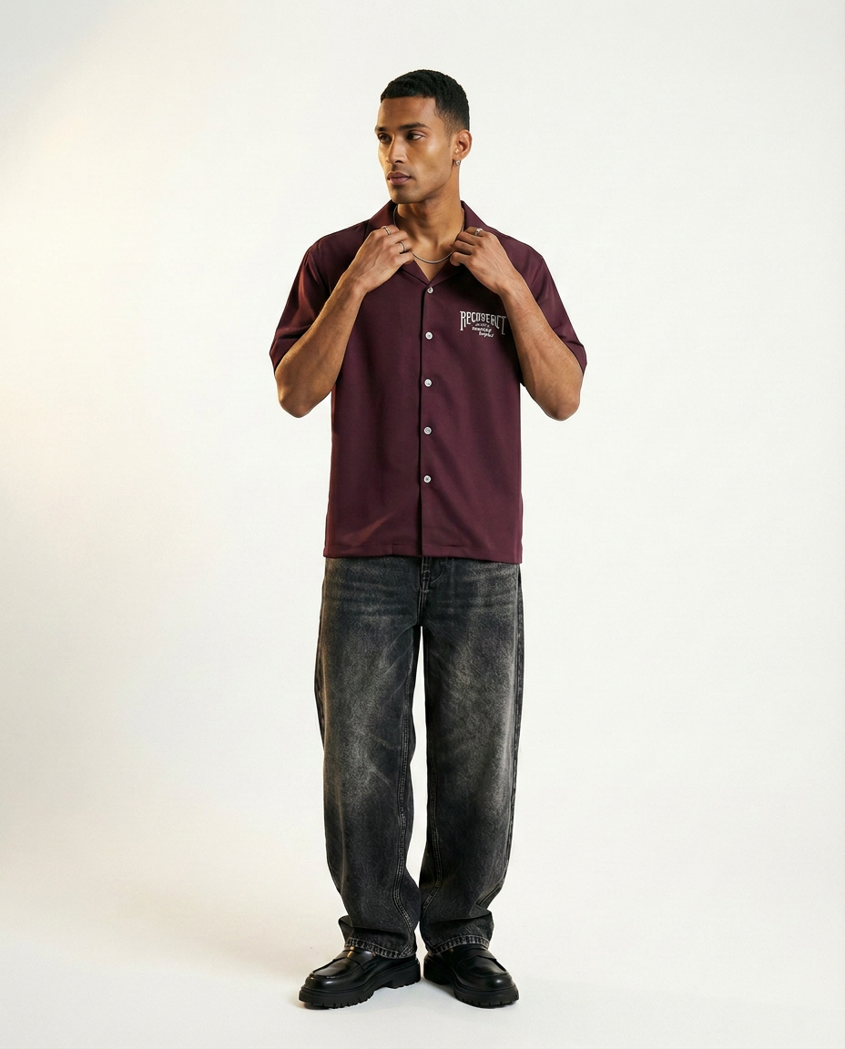 Signature Crepe - Dark maroon