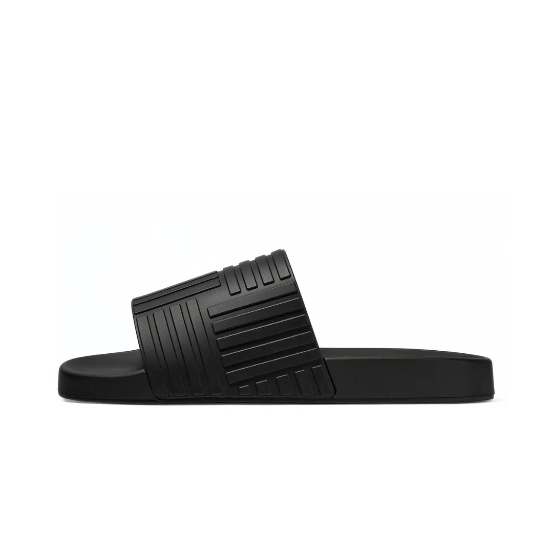 Bottega Veneta Rubber Slides Black