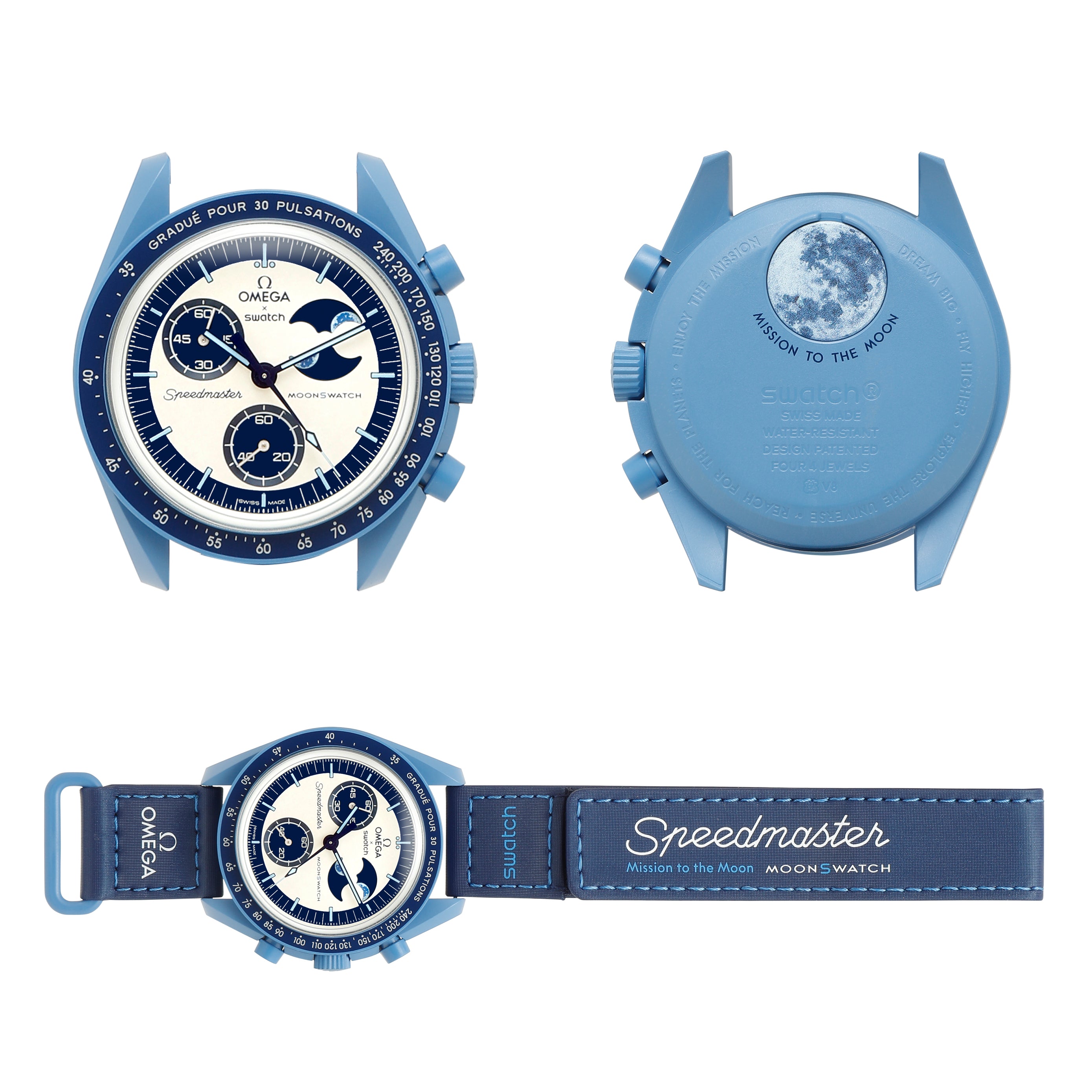 Swatch x Omega Bioceramic Moonswatch Mission to the Super Blue Moonphase