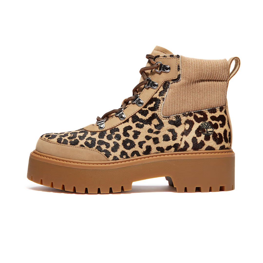 Timberland Stone Street Platform Hiker Boot Leopard Print (W)