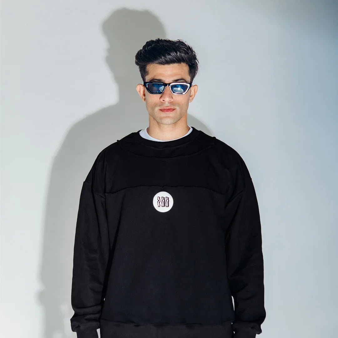 Black Scribble Sweatshirt