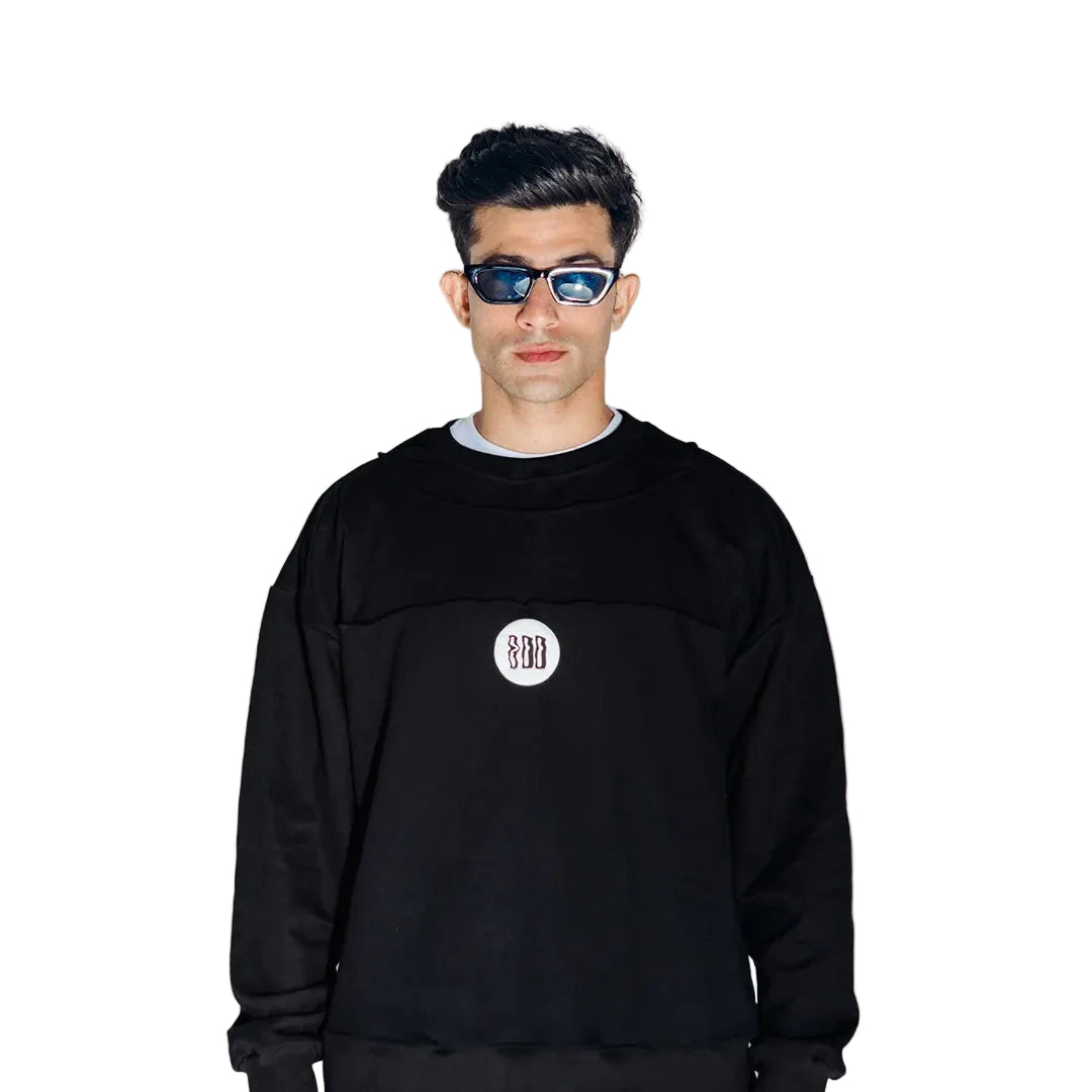 Black Scribble Sweatshirt