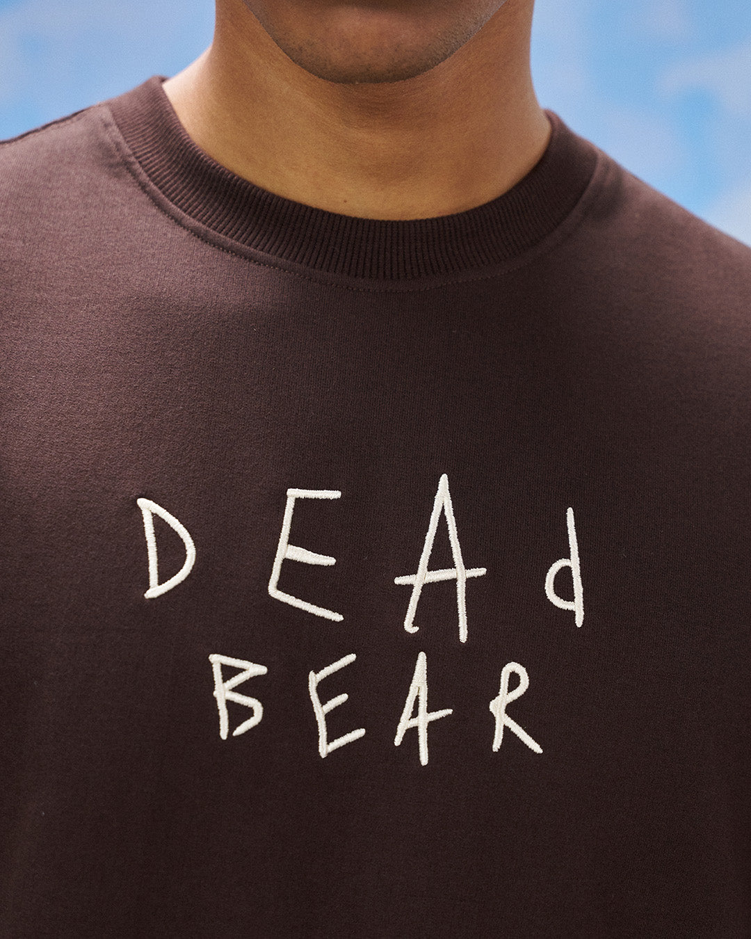 Scribbled Logo Tee Brown
