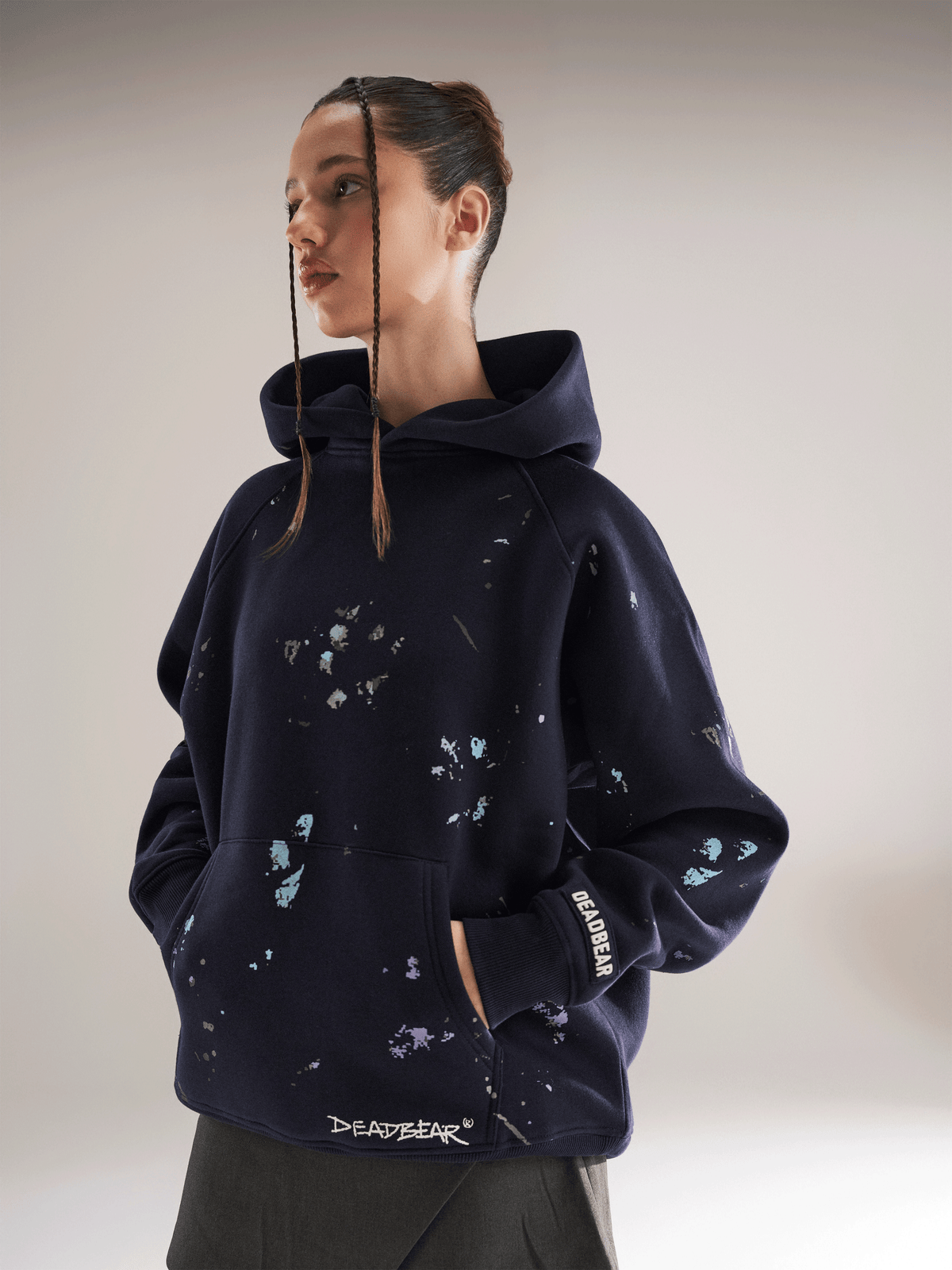 Grumpy Bear Hoodie Navy