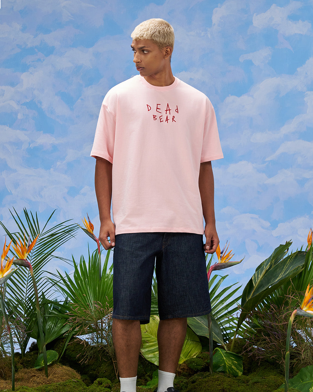 Scribbled Logo Tee Pink