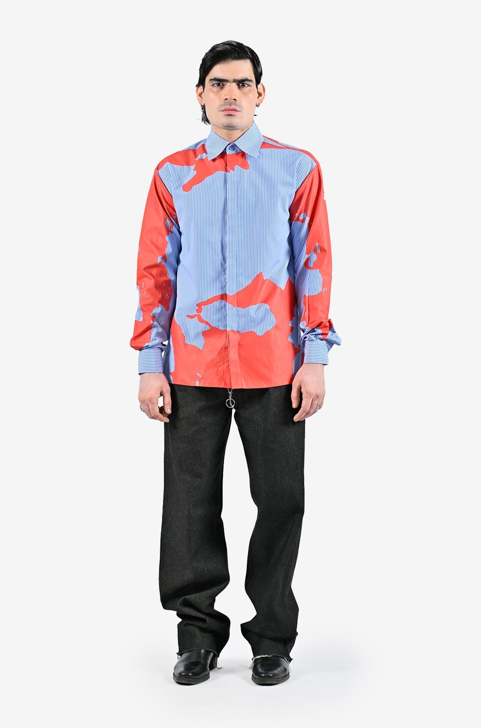 HUEMN flesh shirt - Pinstriped