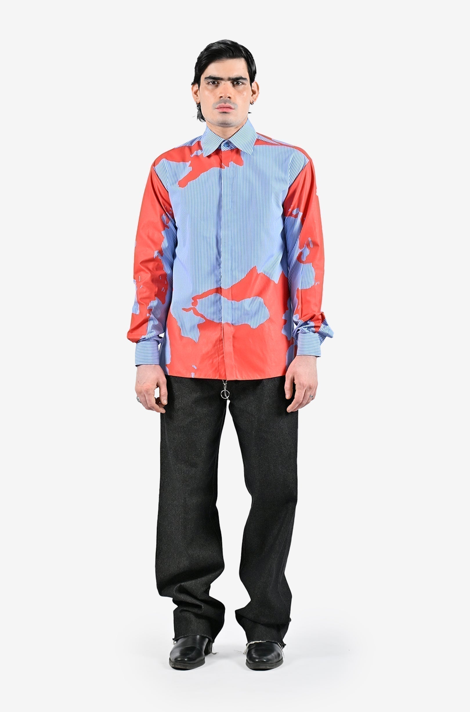 HUEMN flesh shirt - Pinstriped
