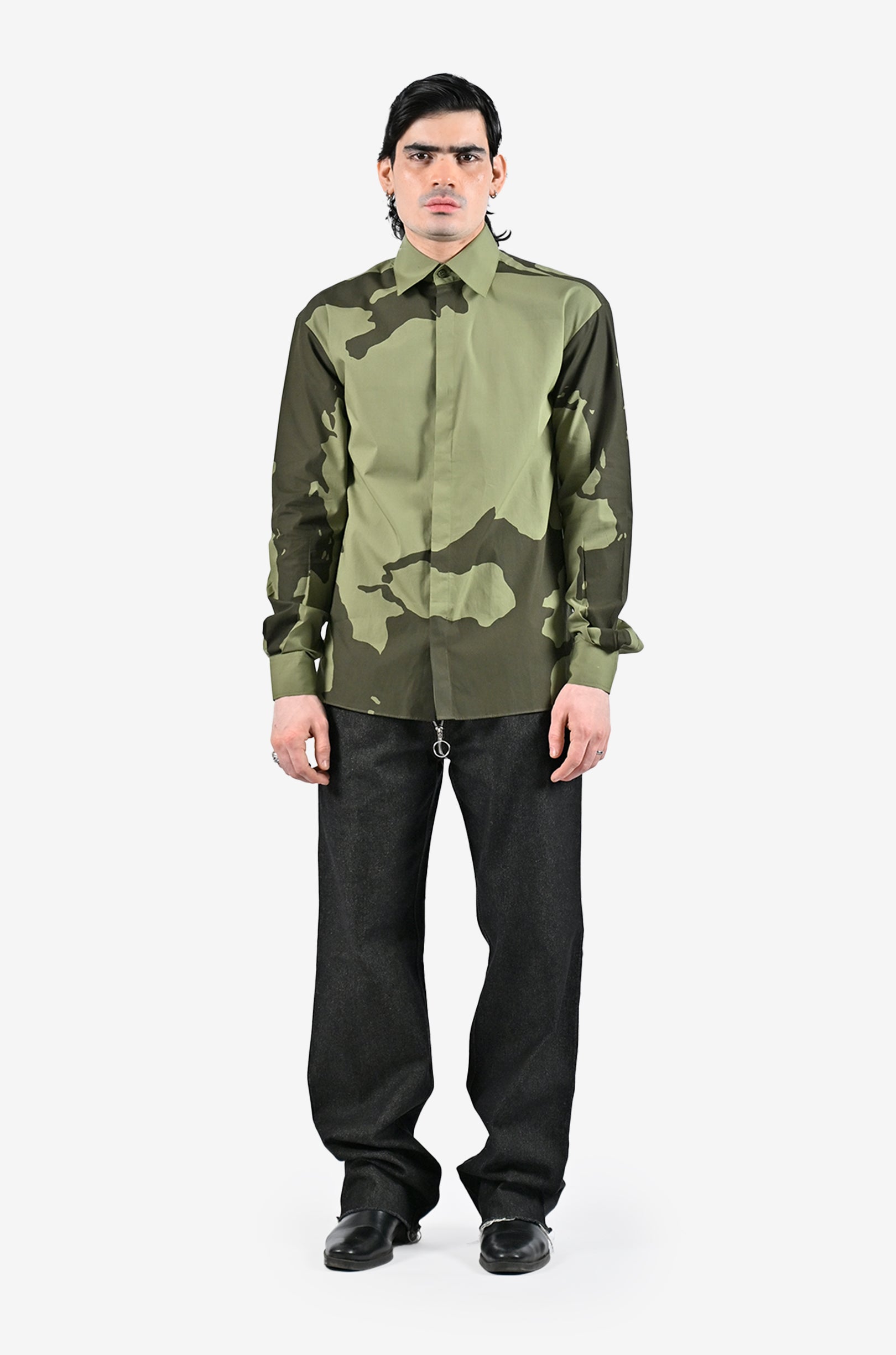 HUEMN flesh shirt - Dark Green