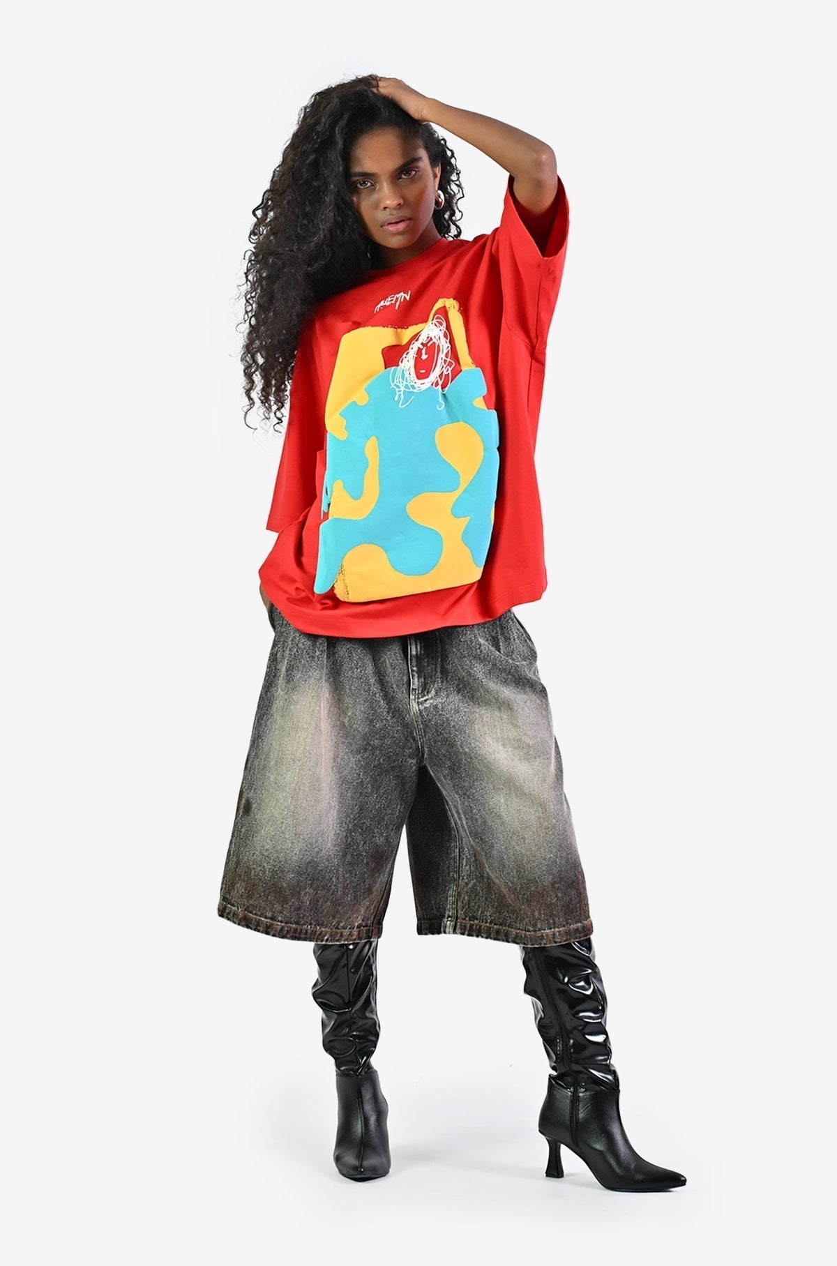 Doodle man t-shirt - Red