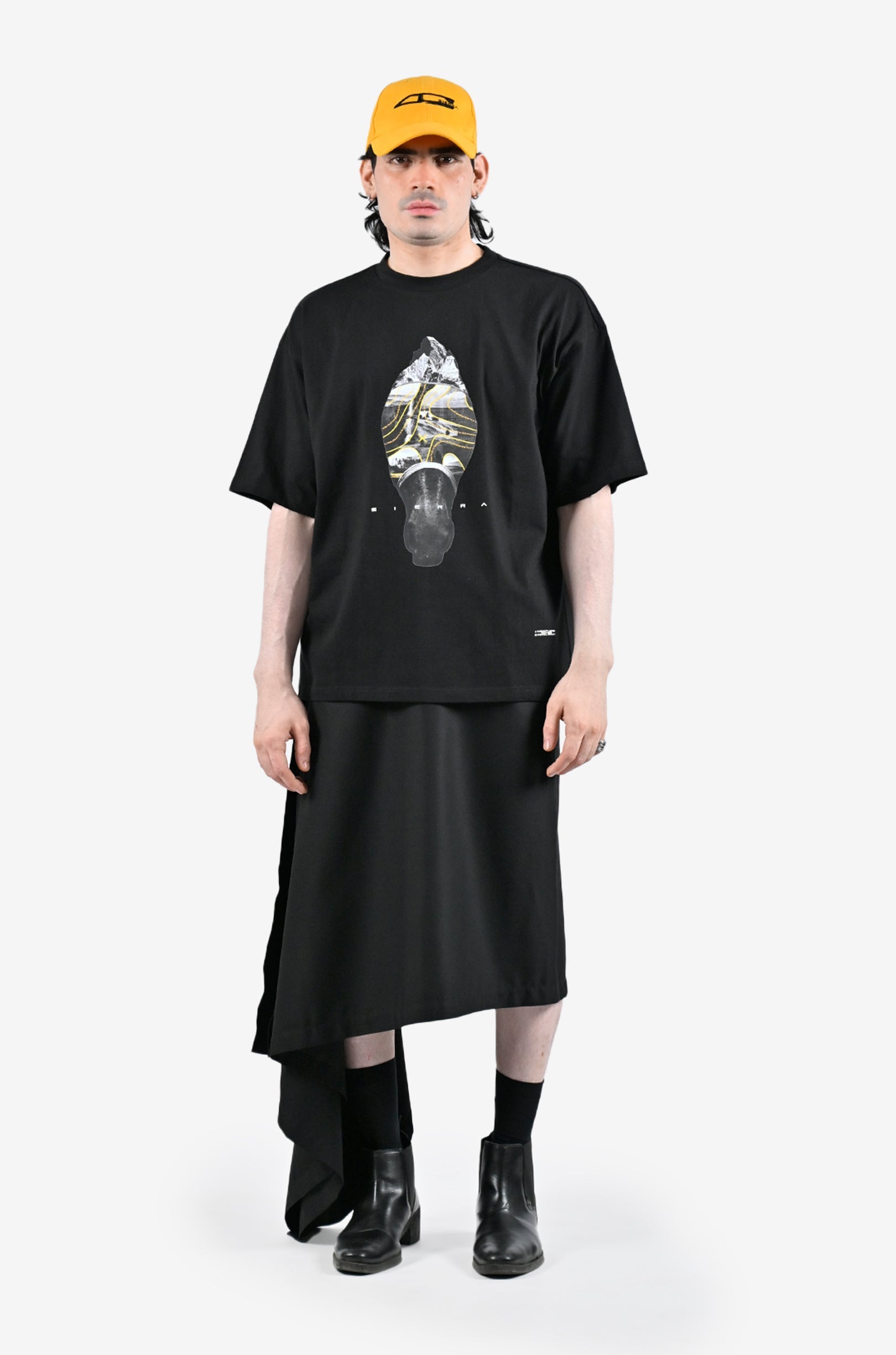 Tata Sierra x HUEMN horse-printed t-shirt