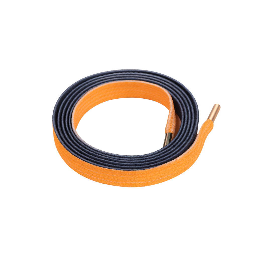 Firestarter Ombre Fade Gradient Shoelaces | Black-Orange | Premium Gradient Flat Sneaker Laces by KNOTTY