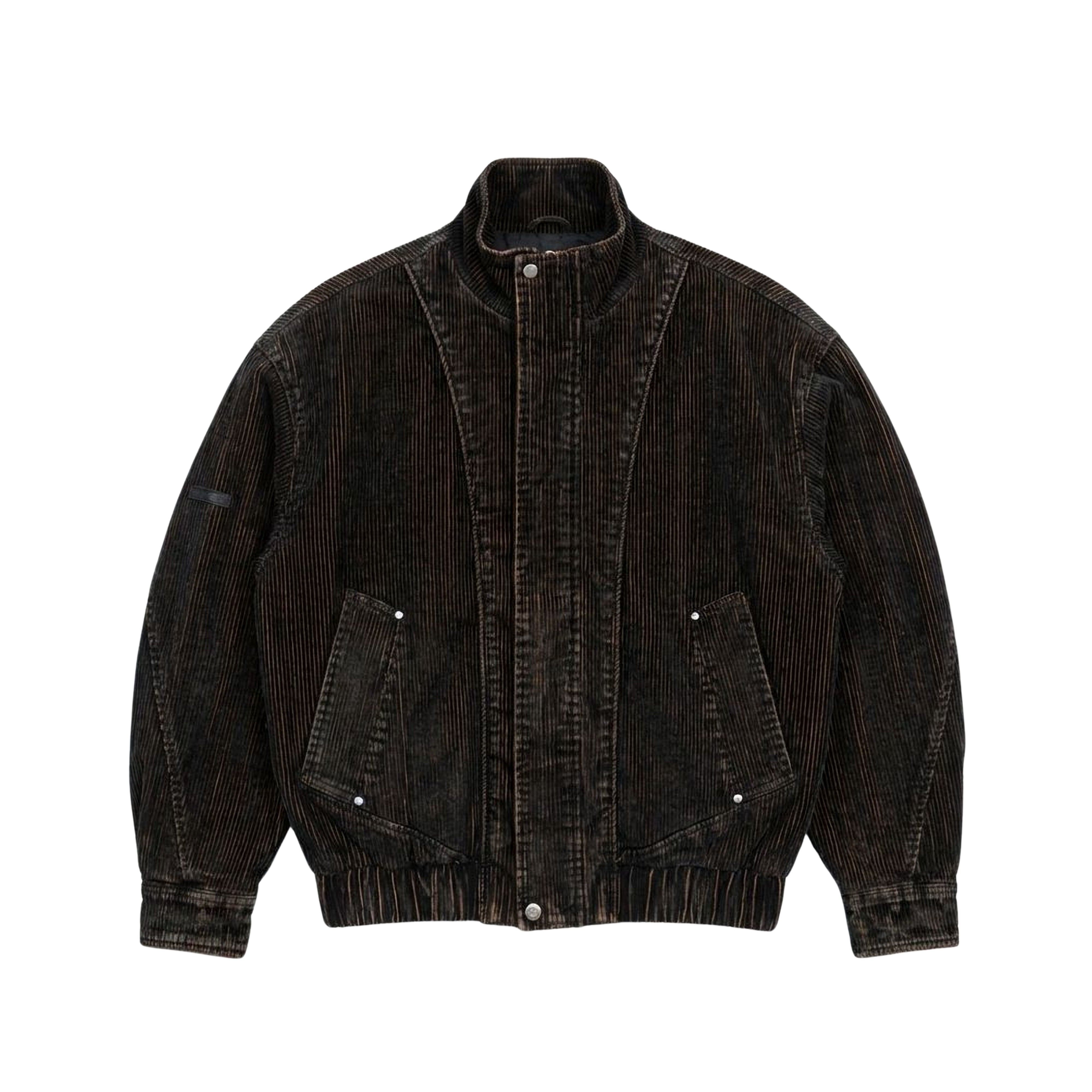 STRUCTURED CORDUROY JACKET - BROWN