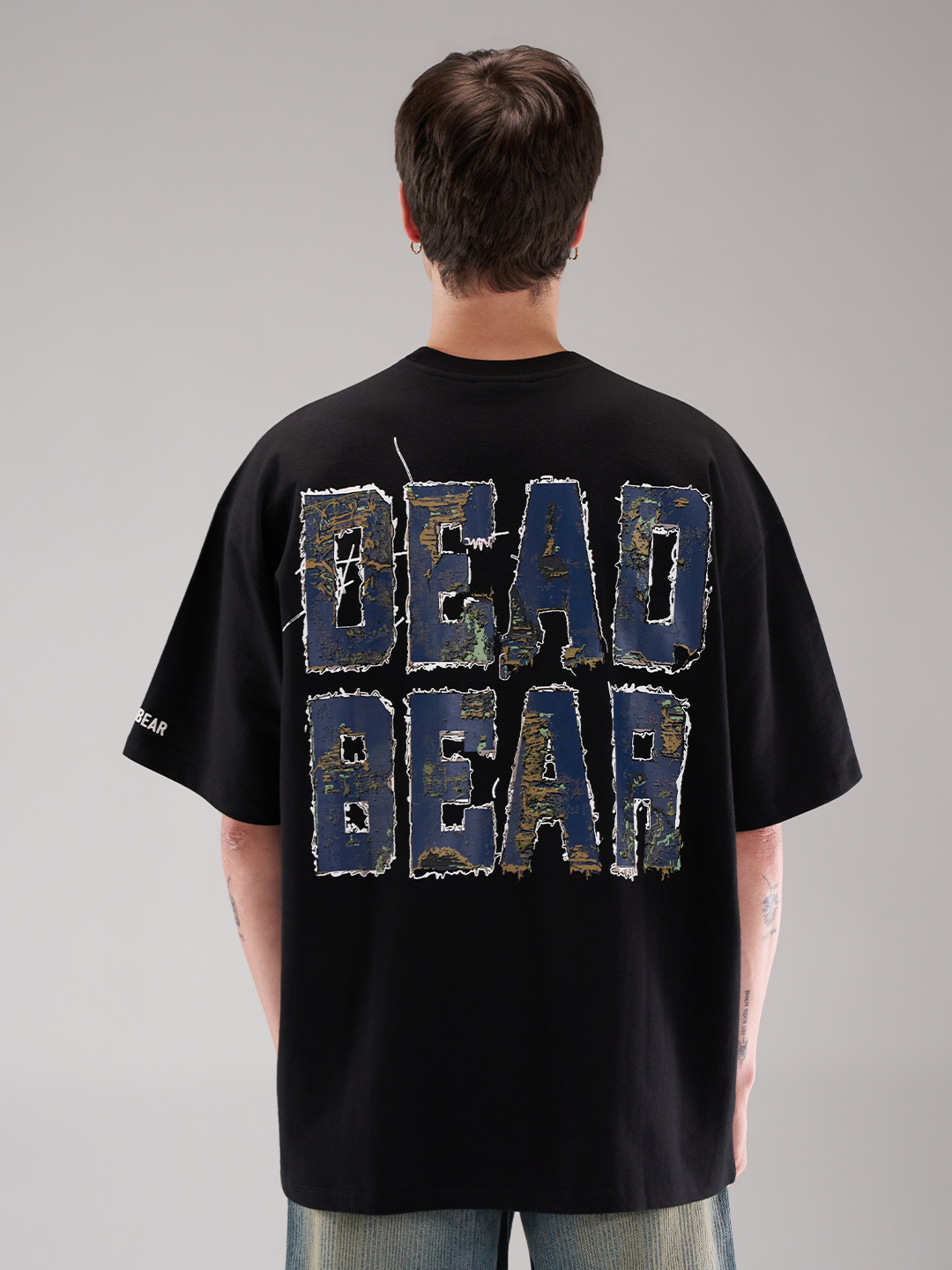 Fake Denim Tee Black