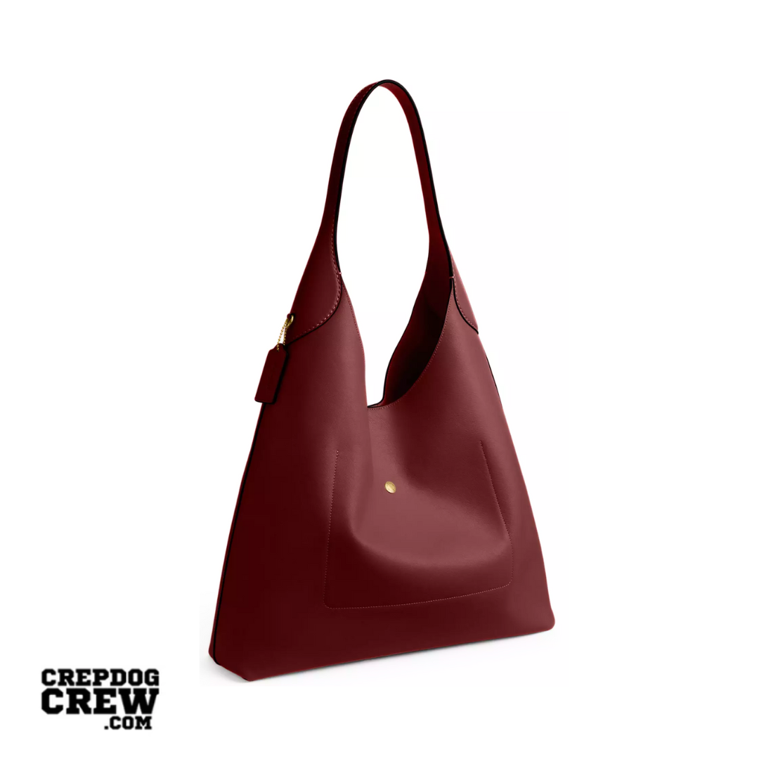 COACH Brooklyn Shoulder Bag 39 smooth leather Brass Dark Ruby