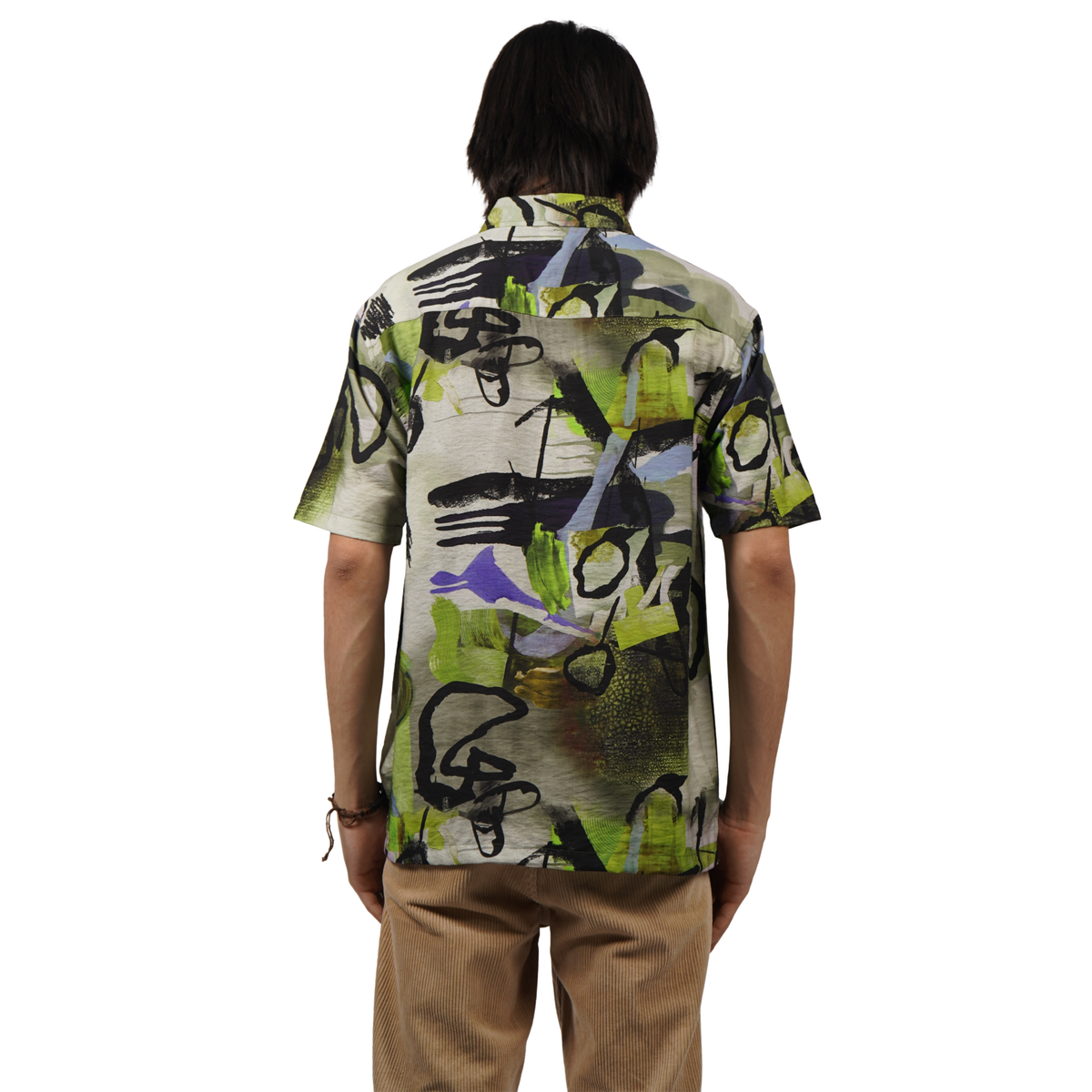 GREEN PULSE ART PRINTED SHIRT