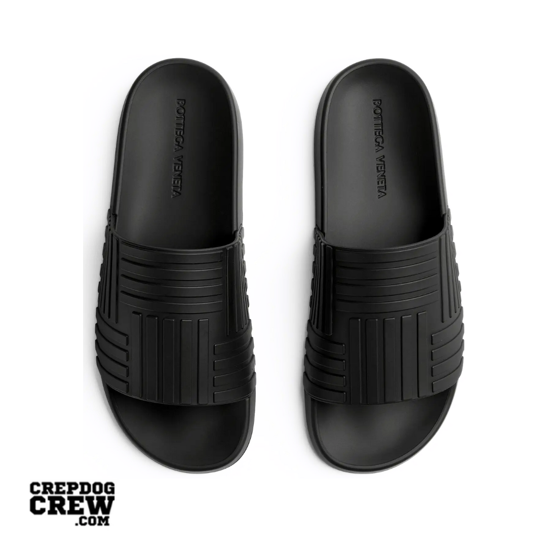Bottega Veneta Rubber Slides Black