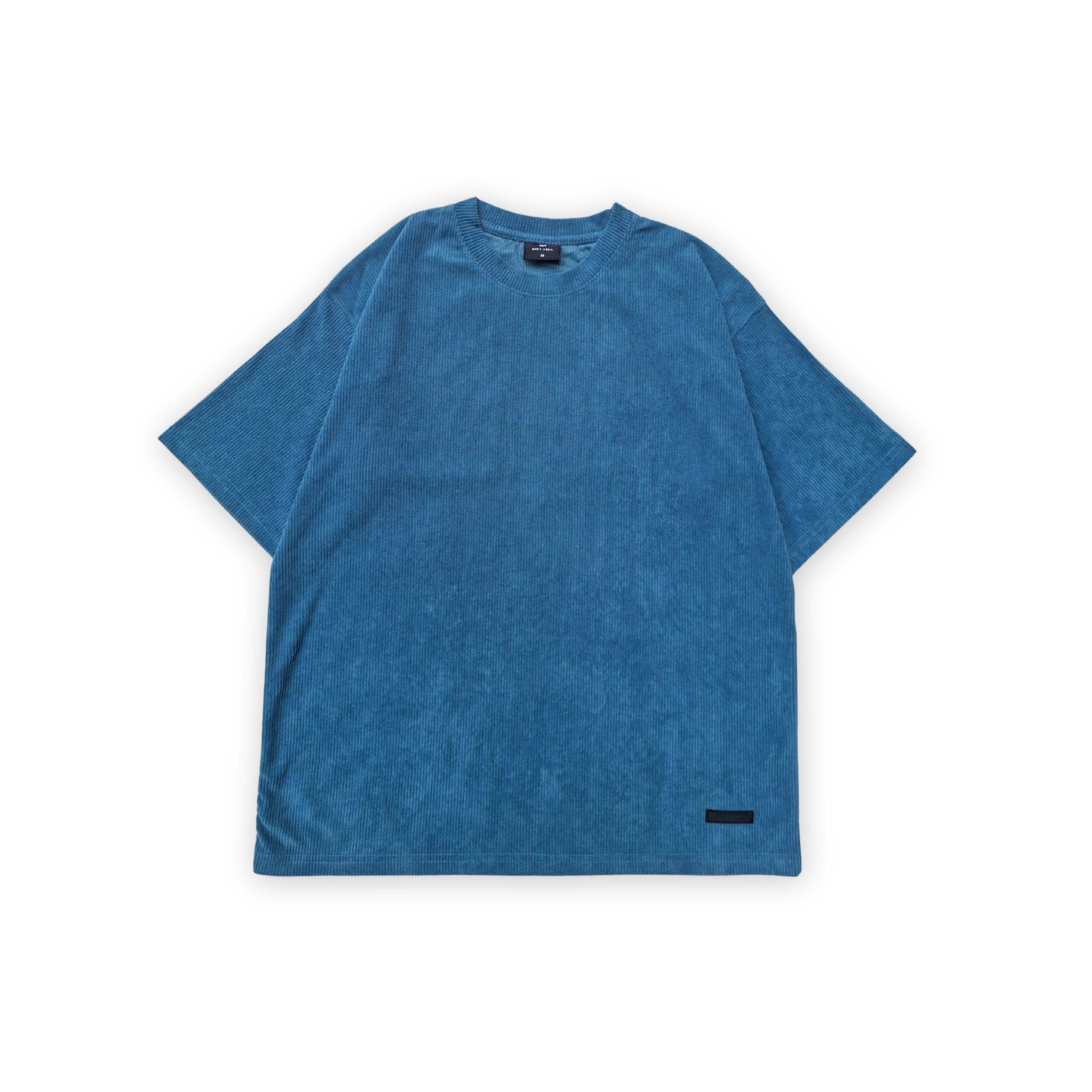 PEACOCK BLUE CORDUROY TSHIRT