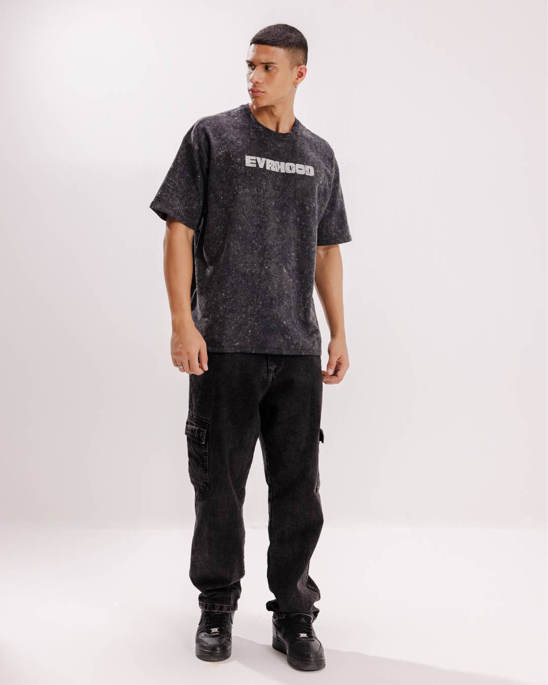 Retro Wash - Black - Evrhood oversized acid wash t-shirt