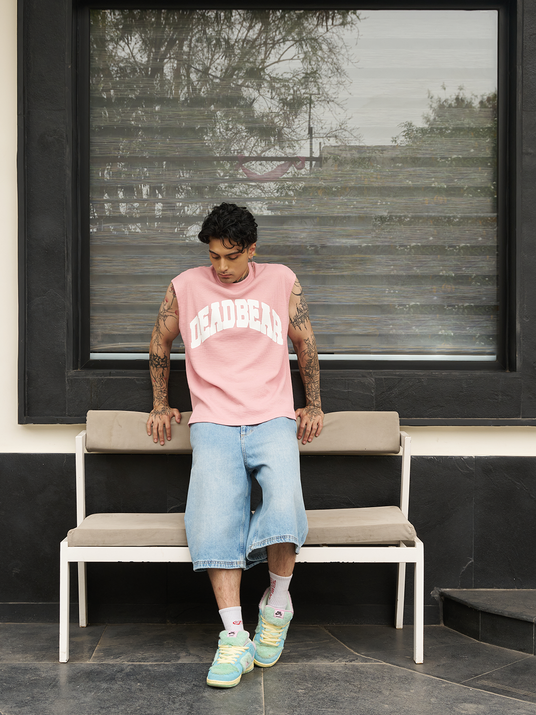 Waffle Tank Pink