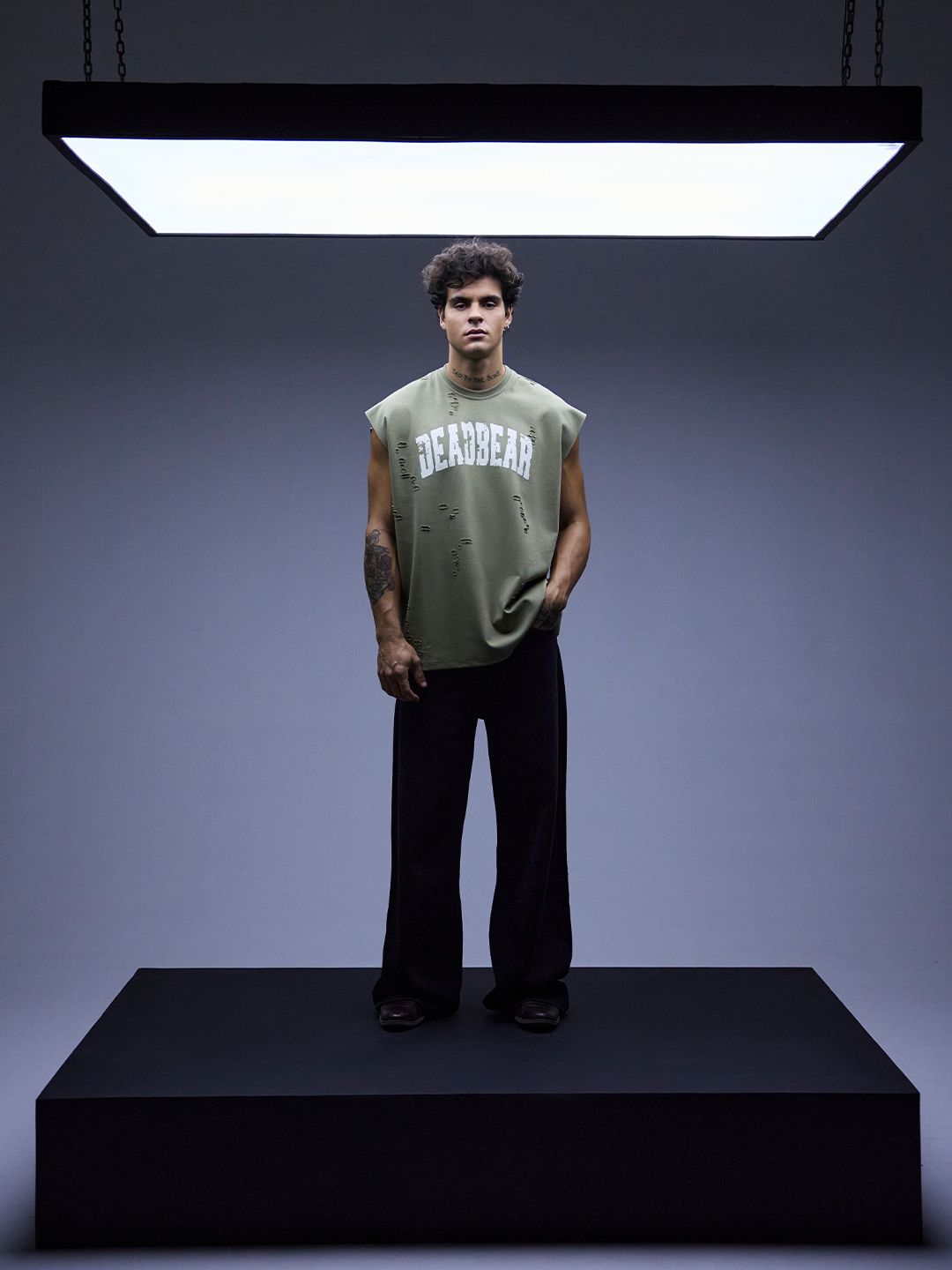 Distressed Olive Tank