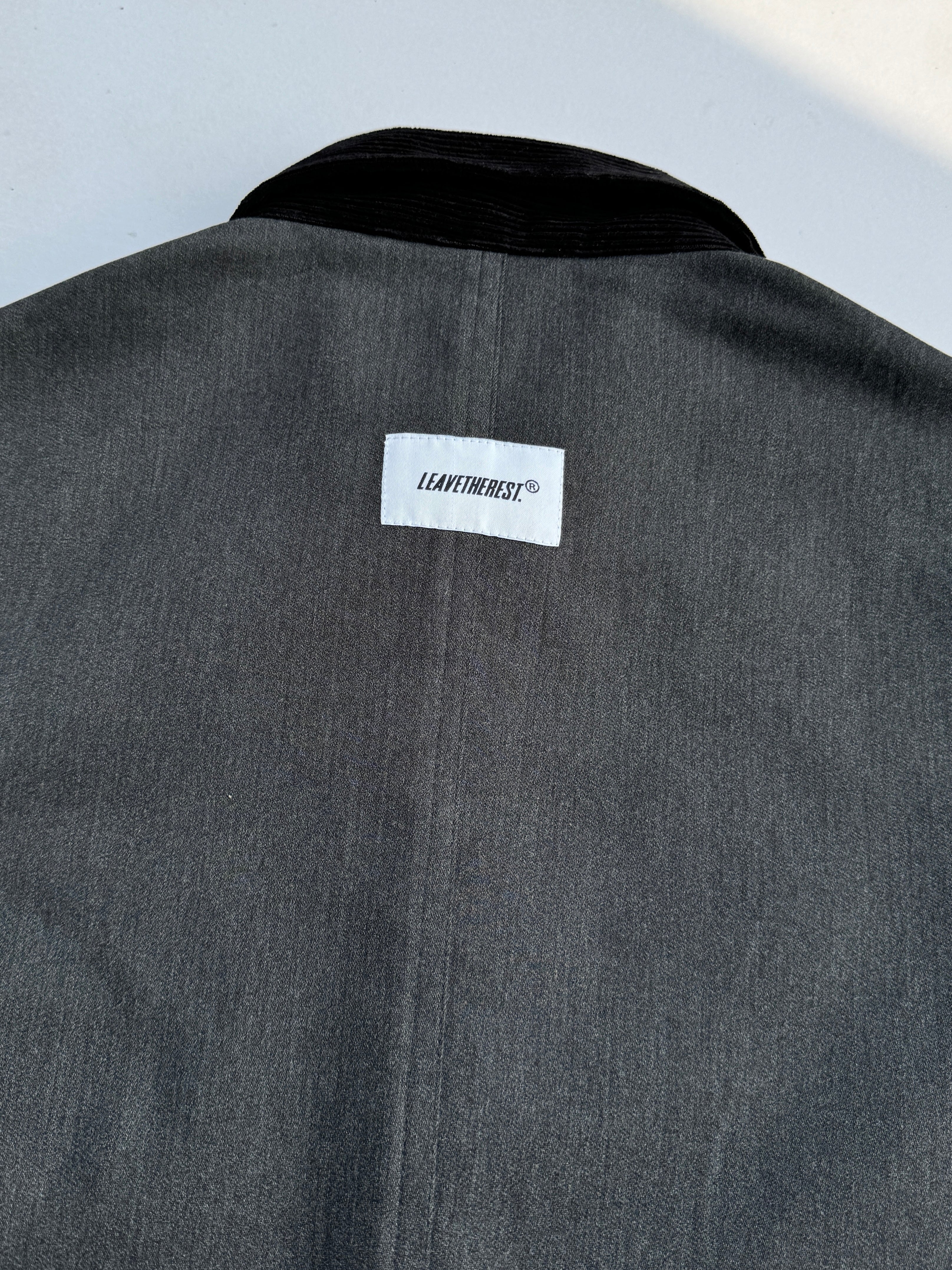 Lil denim jean jacket.(grey slub)+ Black Pockets - MTM