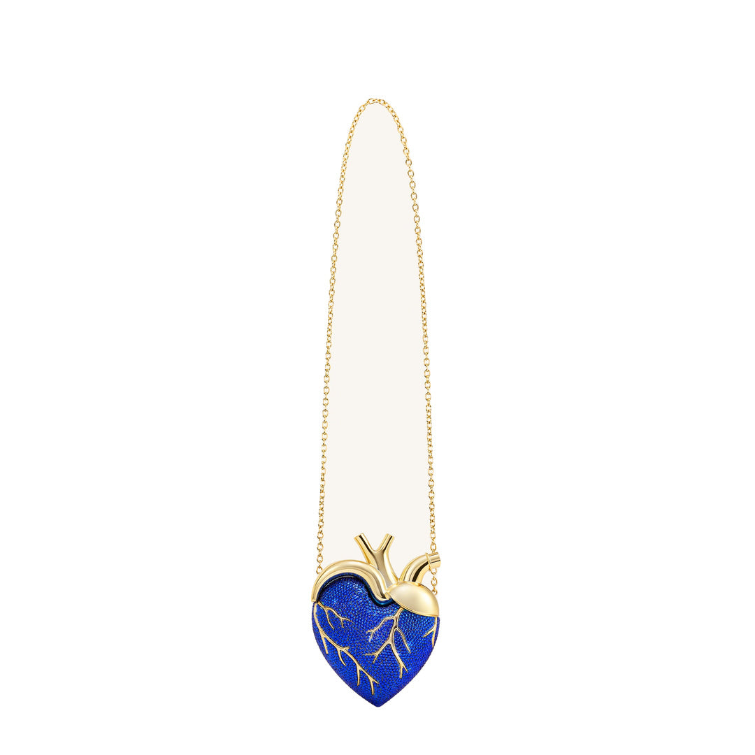 JW PEI Maren Artificial Crystal Heart Shaped Bag - Cobalt Blue