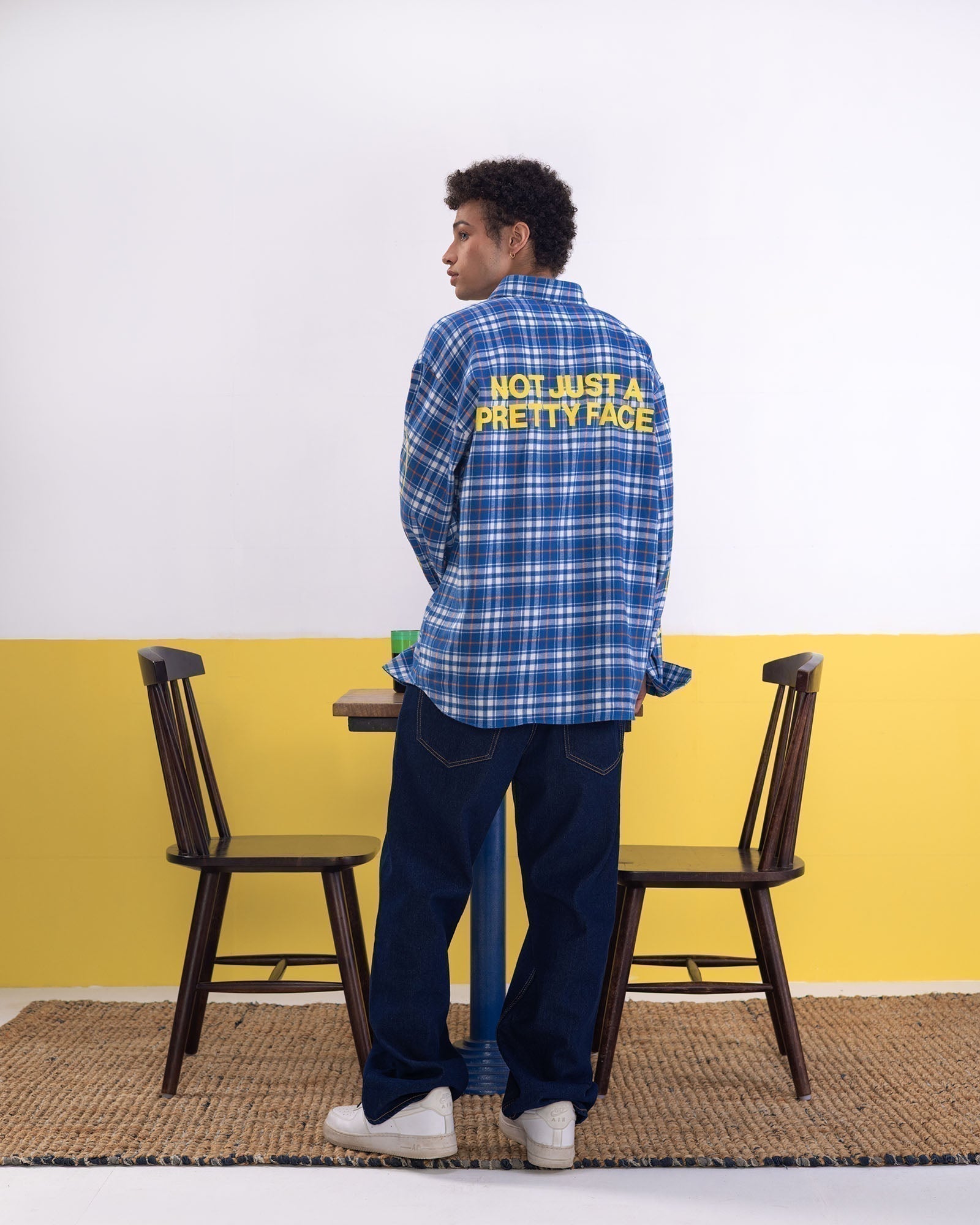 Not Just A Pretty Face Blue Shirt