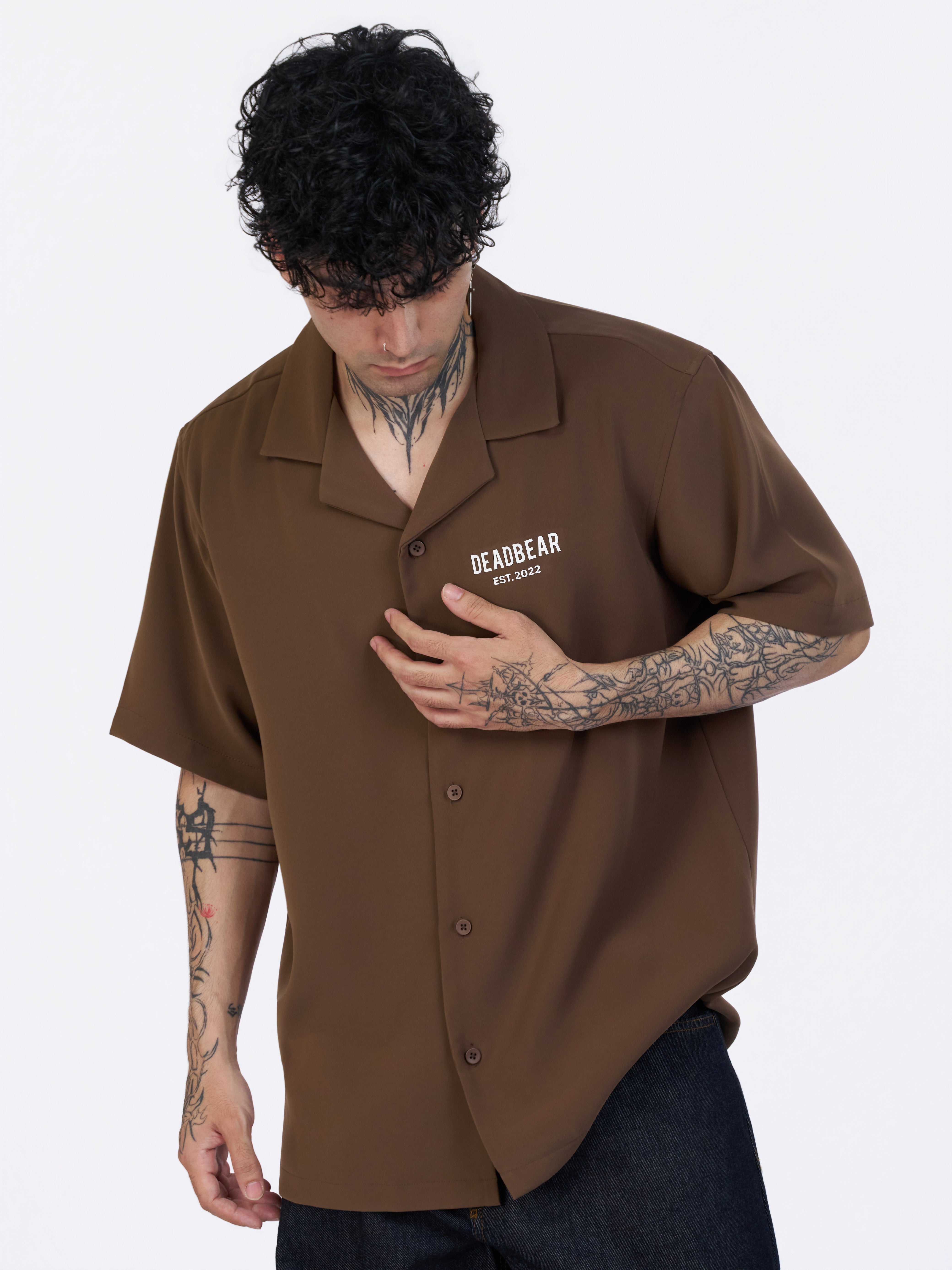 Bowling Shirt Caramel Brown