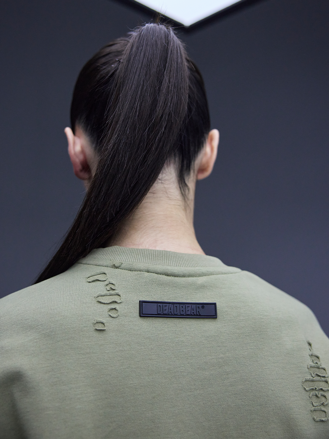Distressed Olive Tee