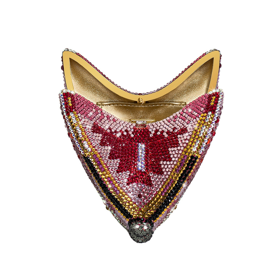 JW PEI Paisley Crystal Butterfly Clutch - Multicolor