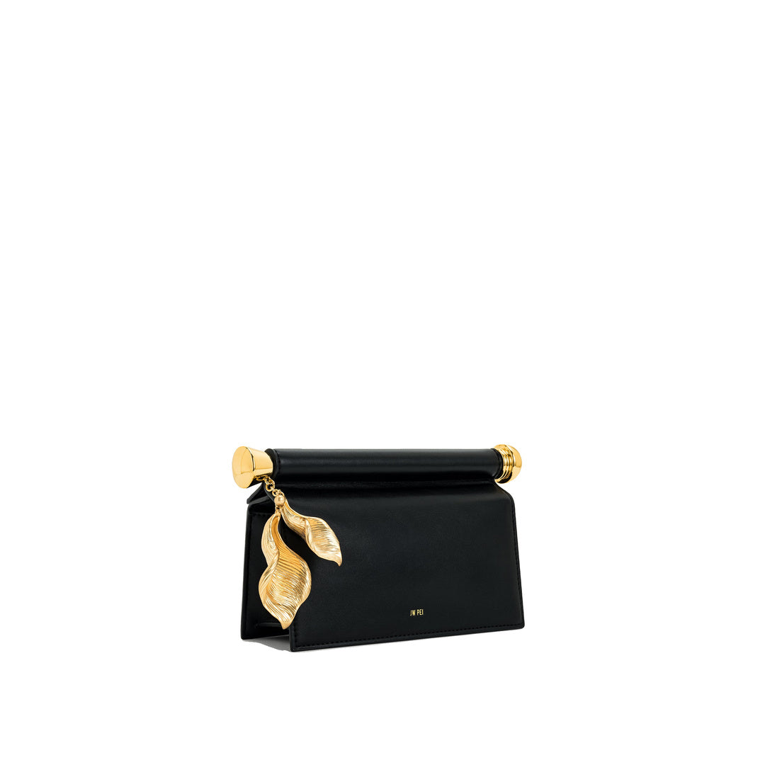 JW PEI Holly Metal Pendant Embellished Clutch - Black