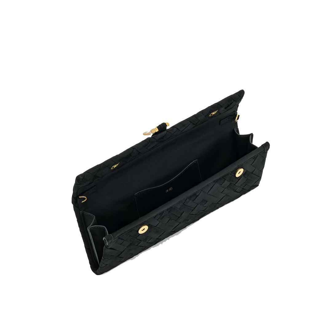 JW PEI Zaria Woven Clutch - Black