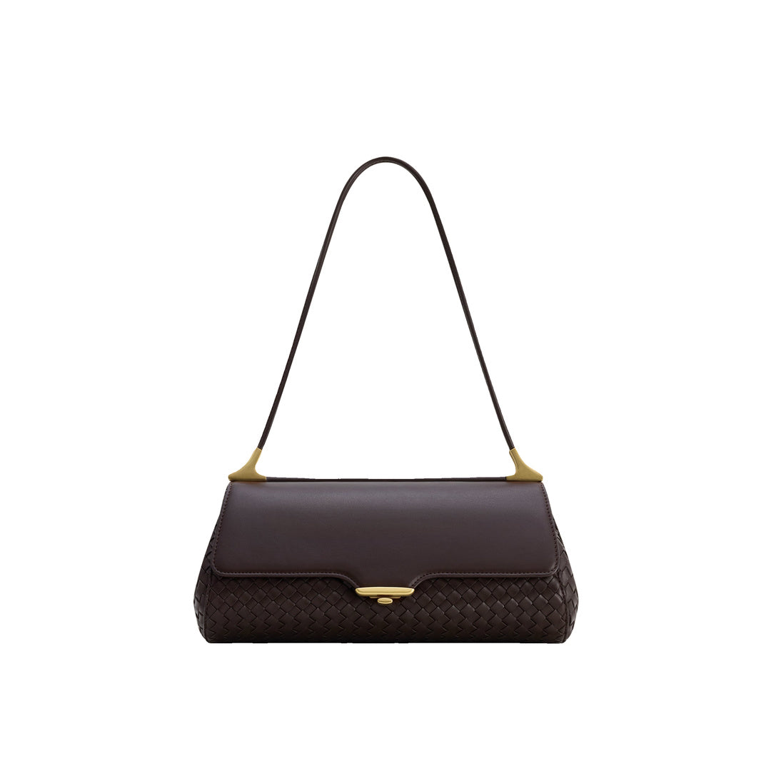 JW PEI Eloise Woven Shoulder Bag - Dark Brown