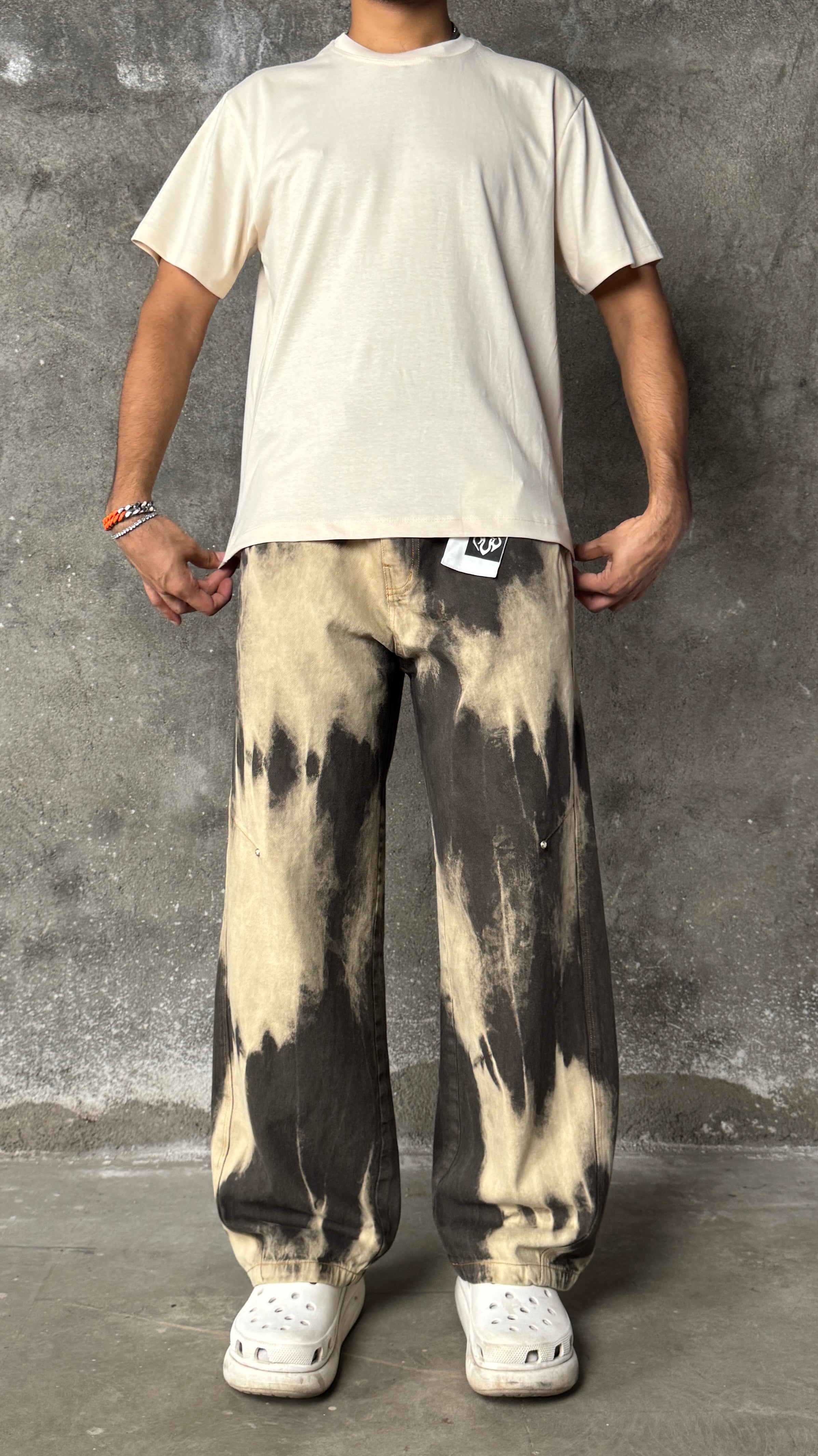 B4 Curved- Coffee shibori- RTW