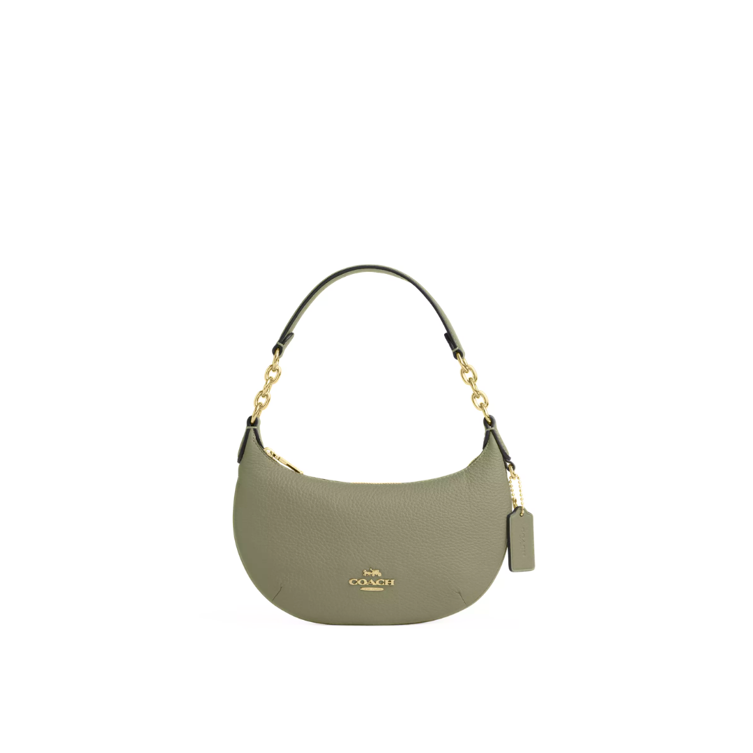 COACH Mini Payton Bag Pebbled leather Gold Pistachio