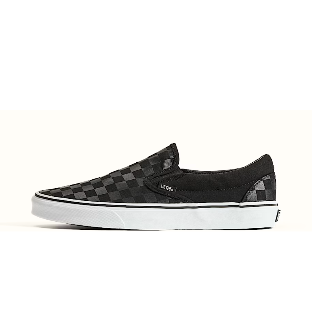 Vans Classic Slip-On Checkerboard Black Charcoal
