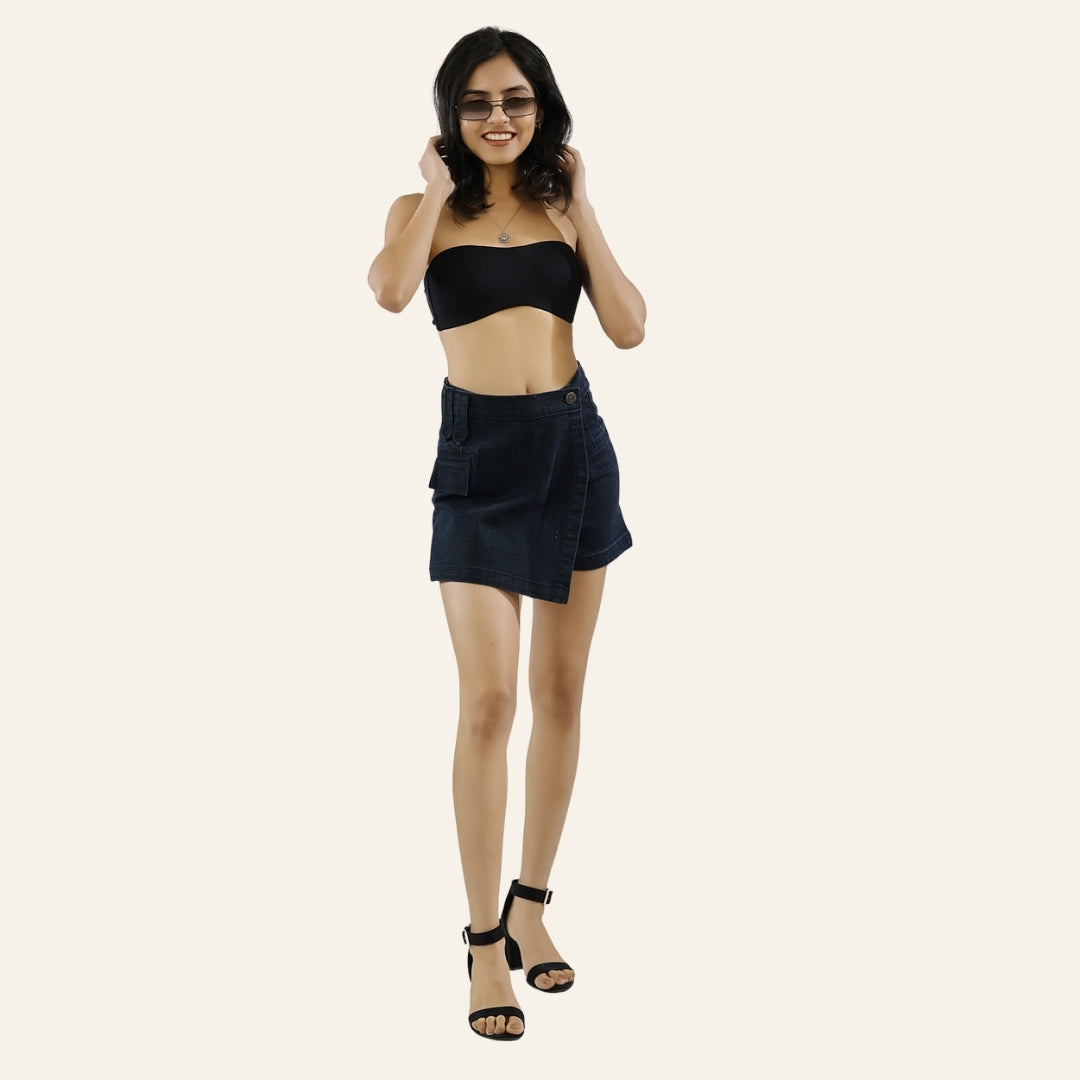 Women's Dark Selvedge Skort - Sailor