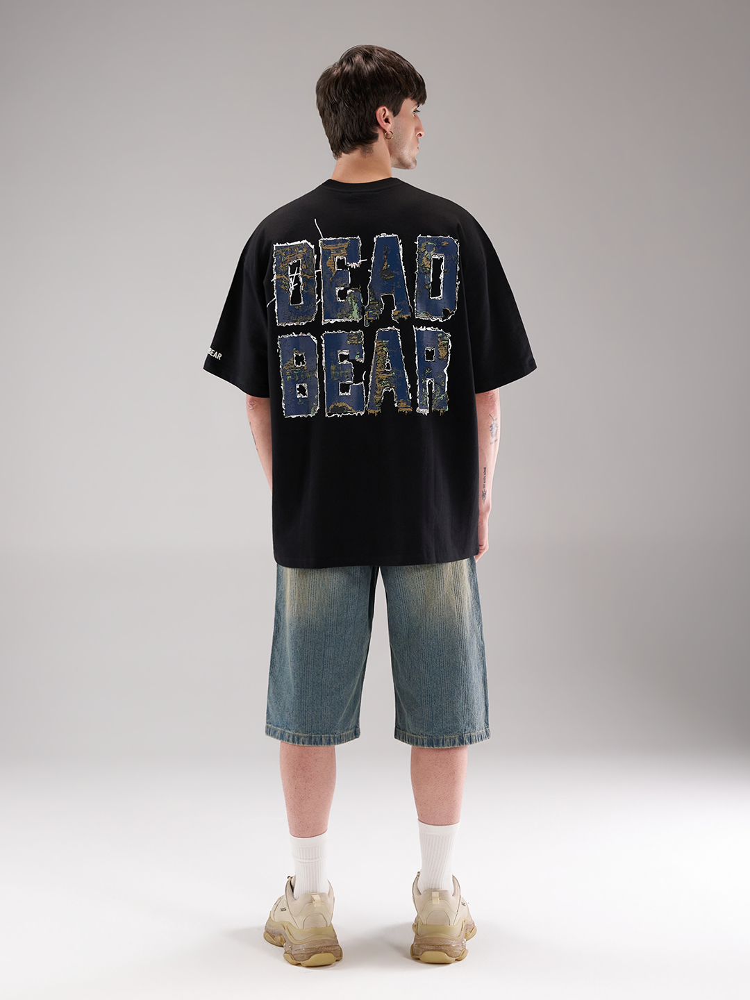 Fake Denim Tee Black
