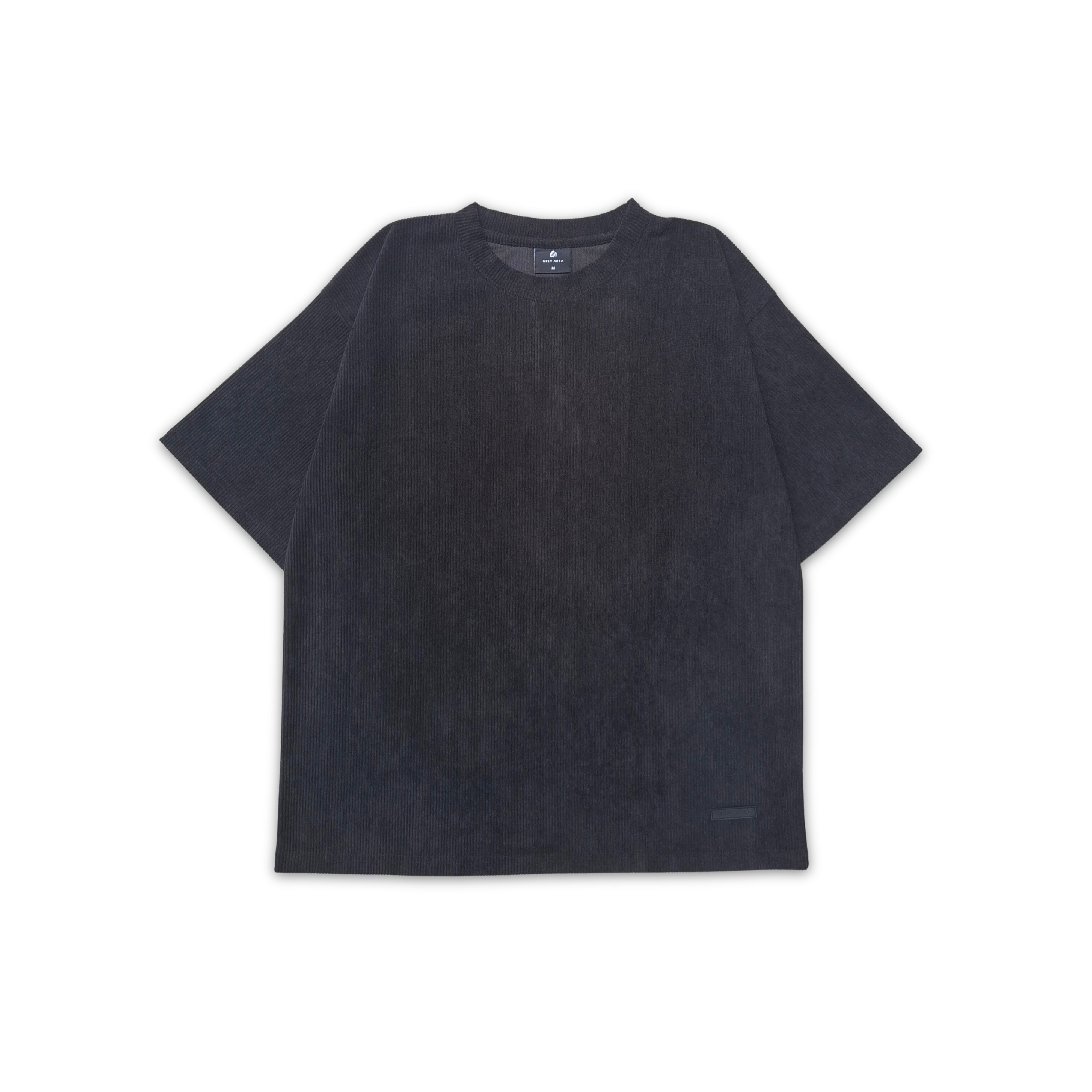 BLACK CORDUROY TSHIRT