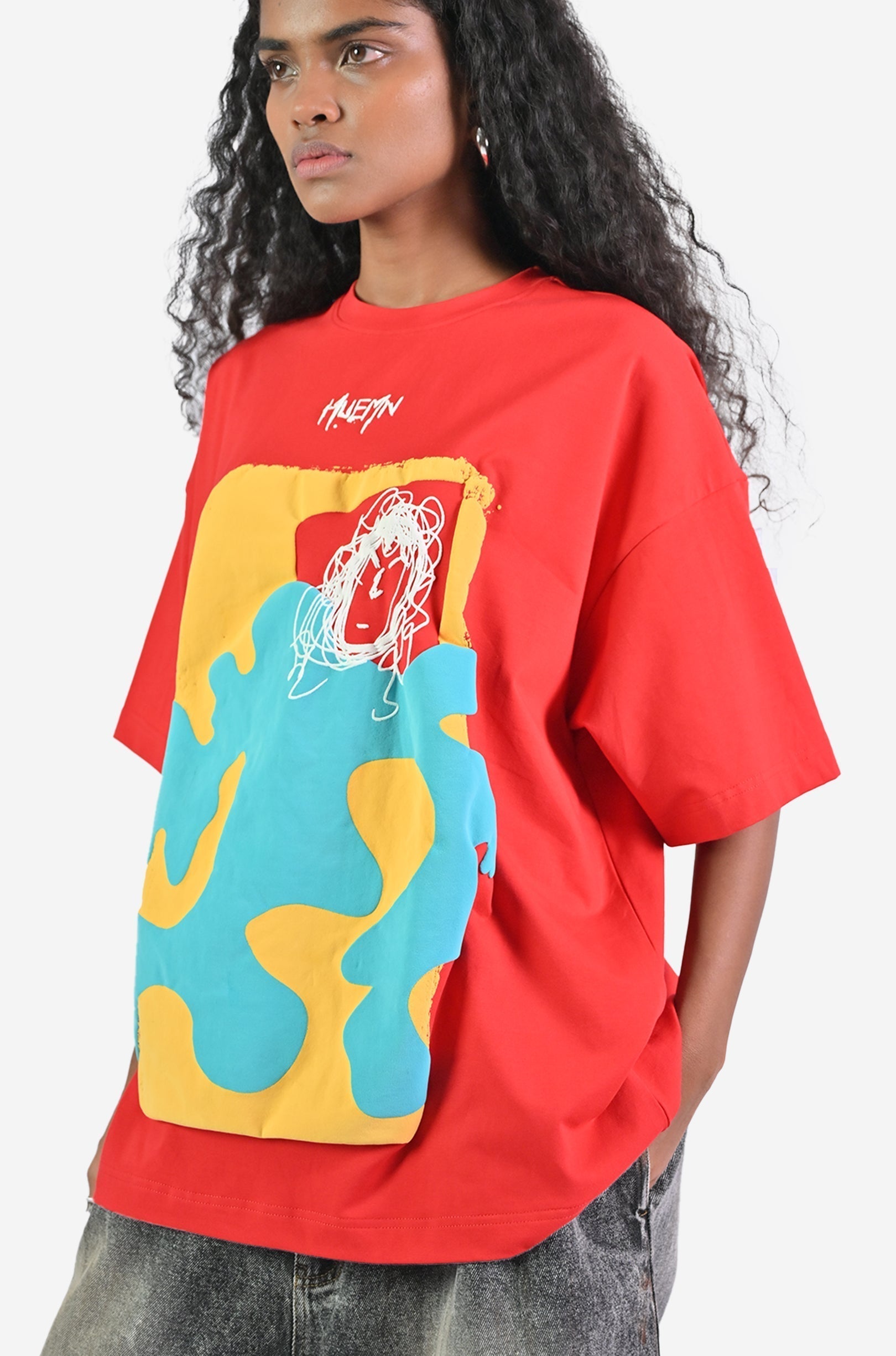 Doodle man t-shirt - Red