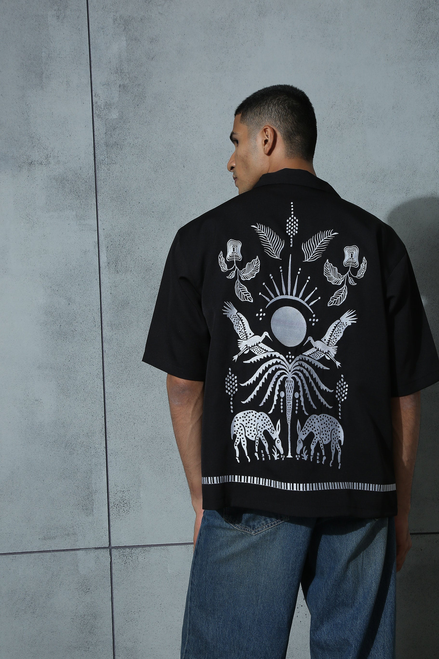 Sound of Silence Black Bowling Shirt